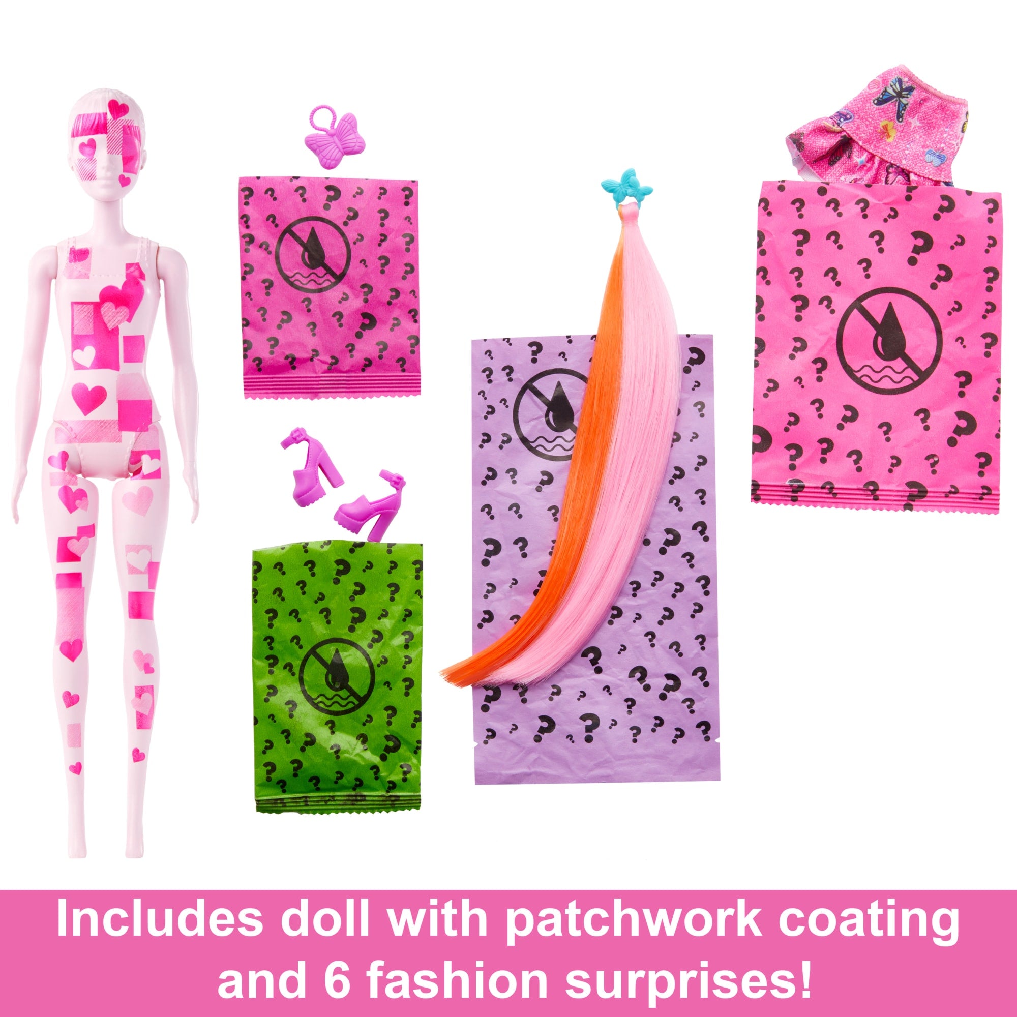  Barbie Color Reveal Doll & Accessories, Neon Tie-Dye Series, 7  Surprises, 1 Barbie Doll (Styles May Vary) : Toys & Games