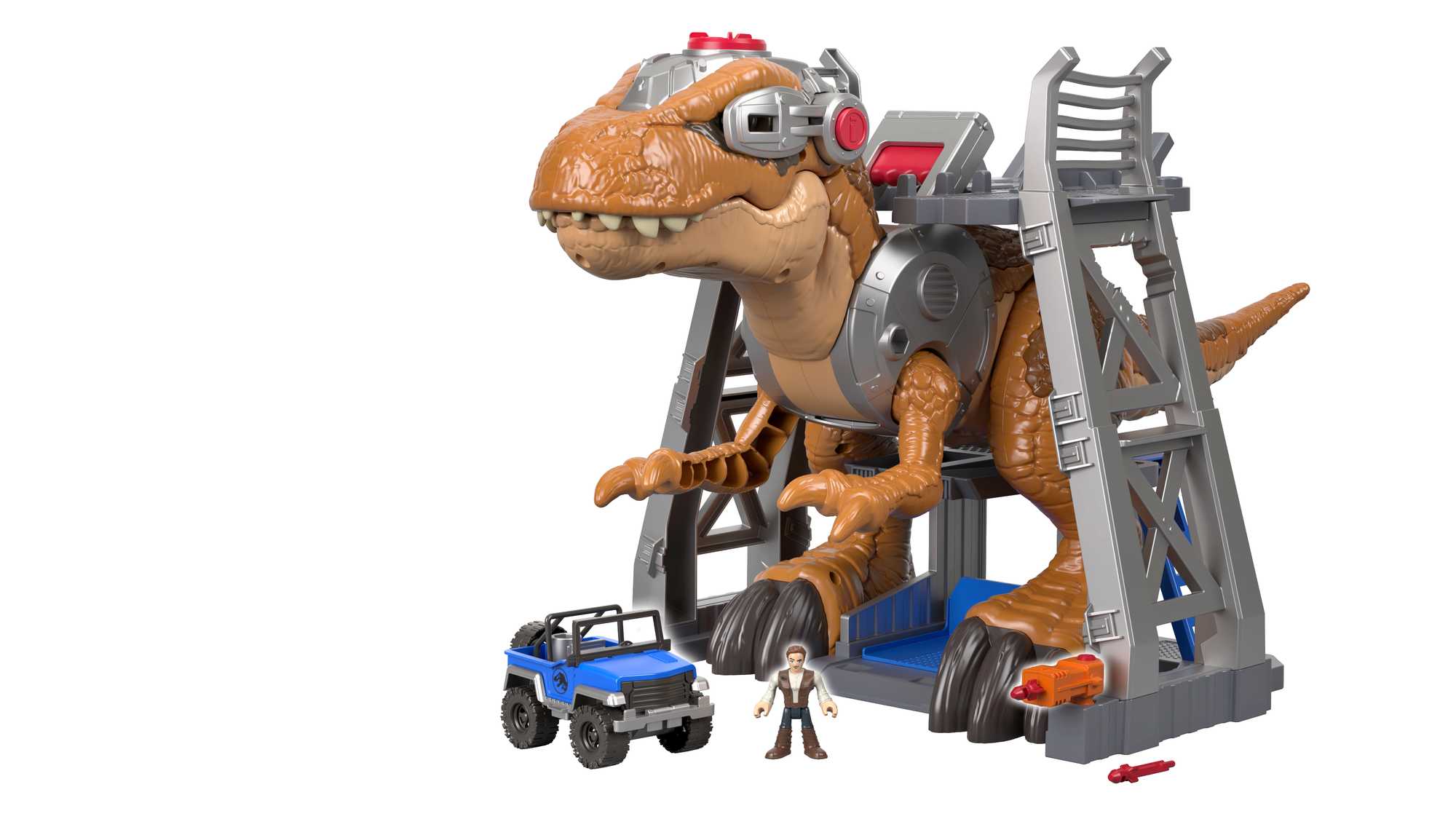 Imaginext Jurassic World T. rex Expedition Dinosaur Toys, 7-Piece Playset 