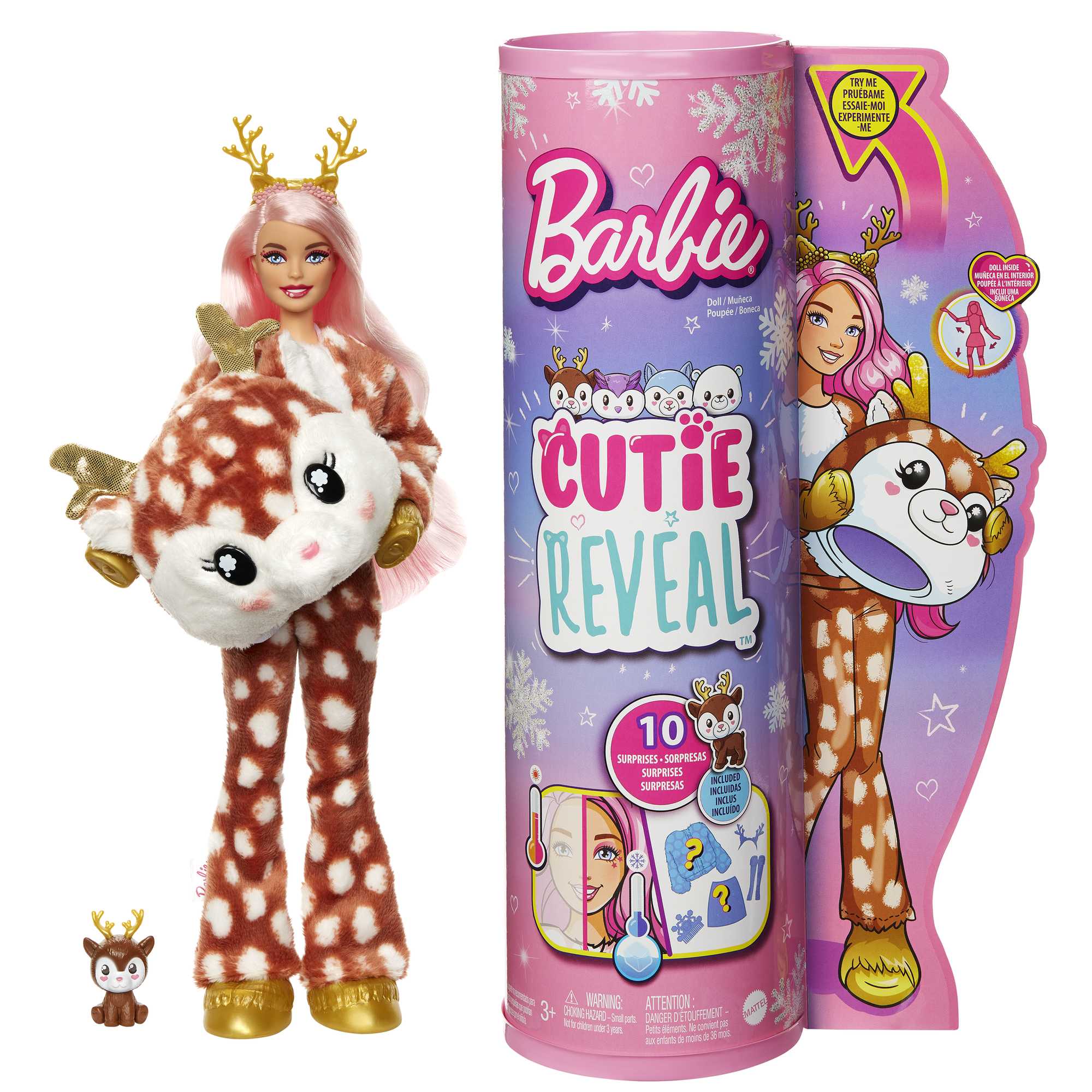 Barbie Cutie Reveal Snowflake Sparkle Doll HJL61