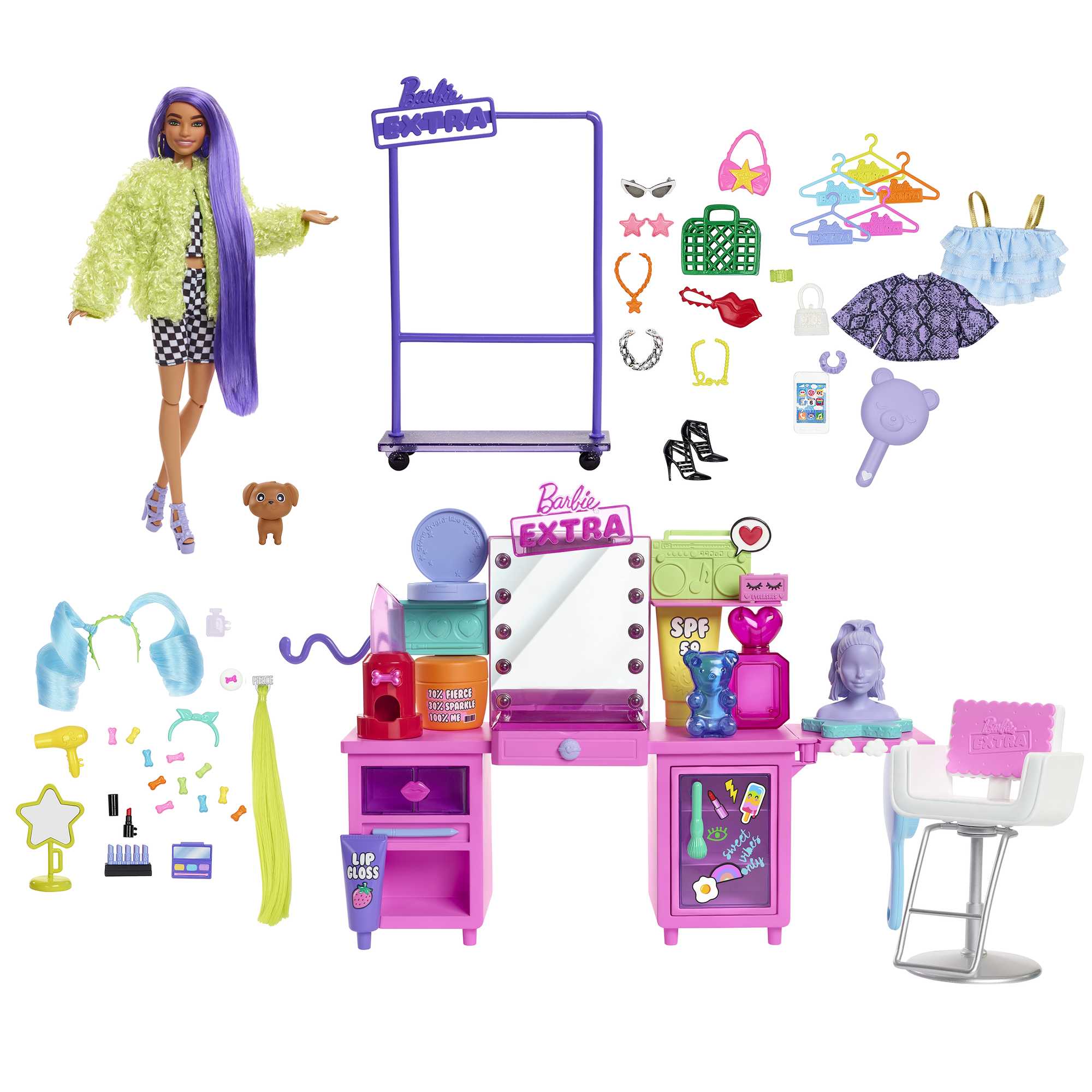 Barbie Extra Doll And Playset | Mattel
