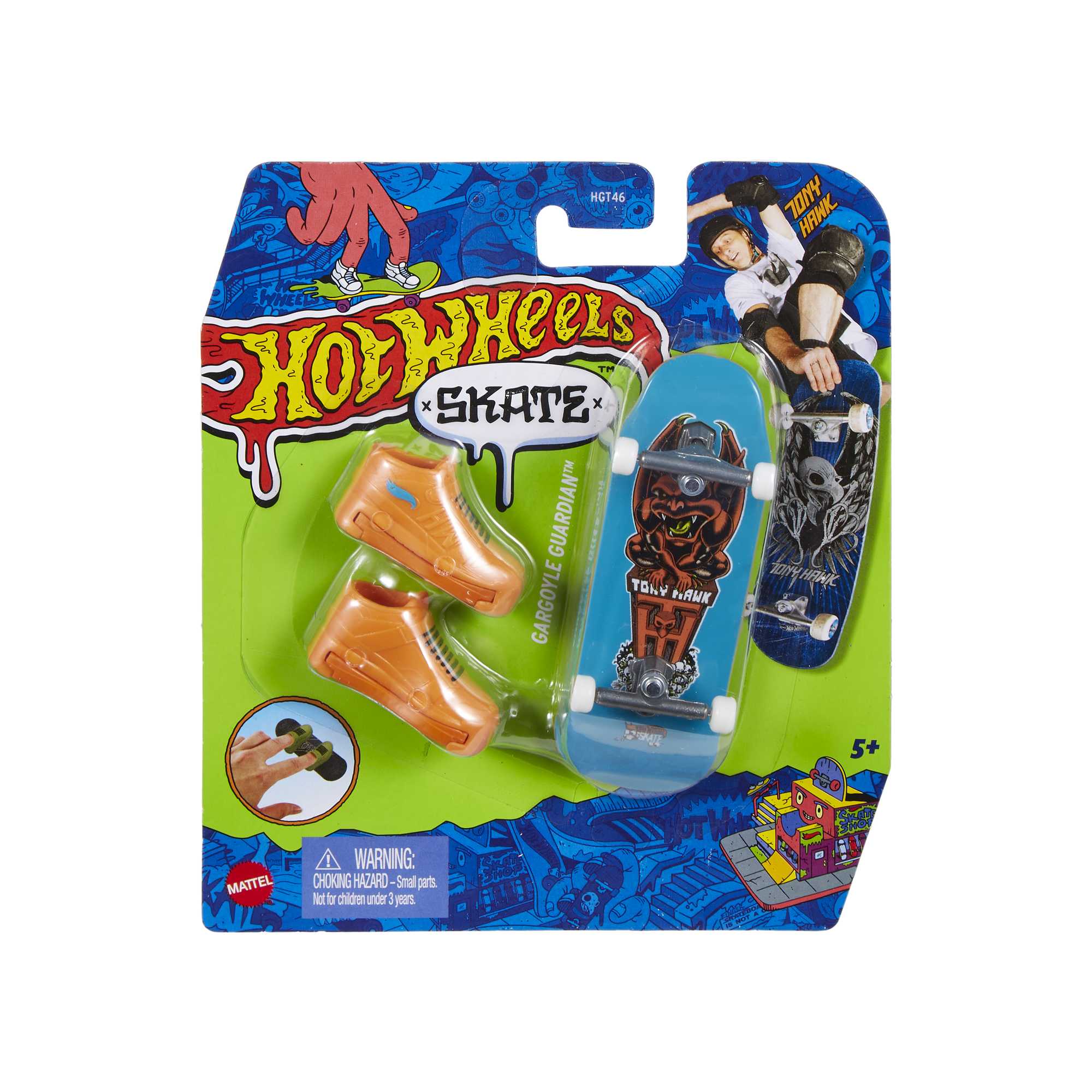 Hot Wheels Skate Veículo de Brinquedo Skateboard Gargoyle Guardian™ com Tenis