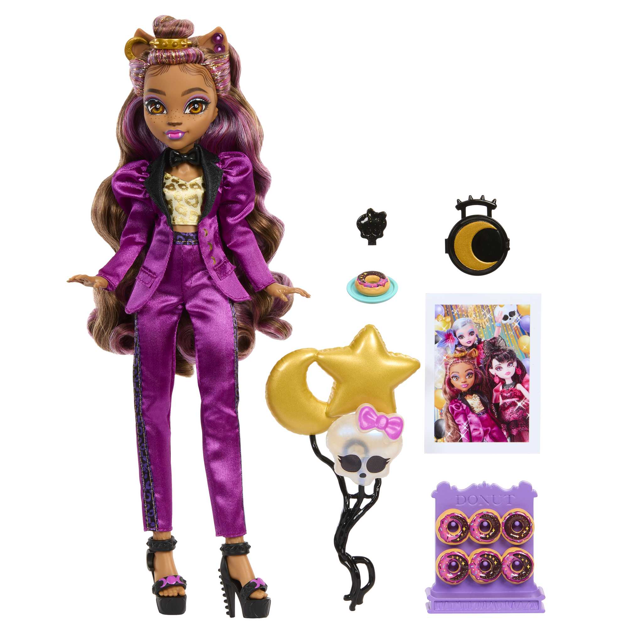 Monster High Clawdeen Wolf Doll In Monster Ball Party Fashion With Accessories