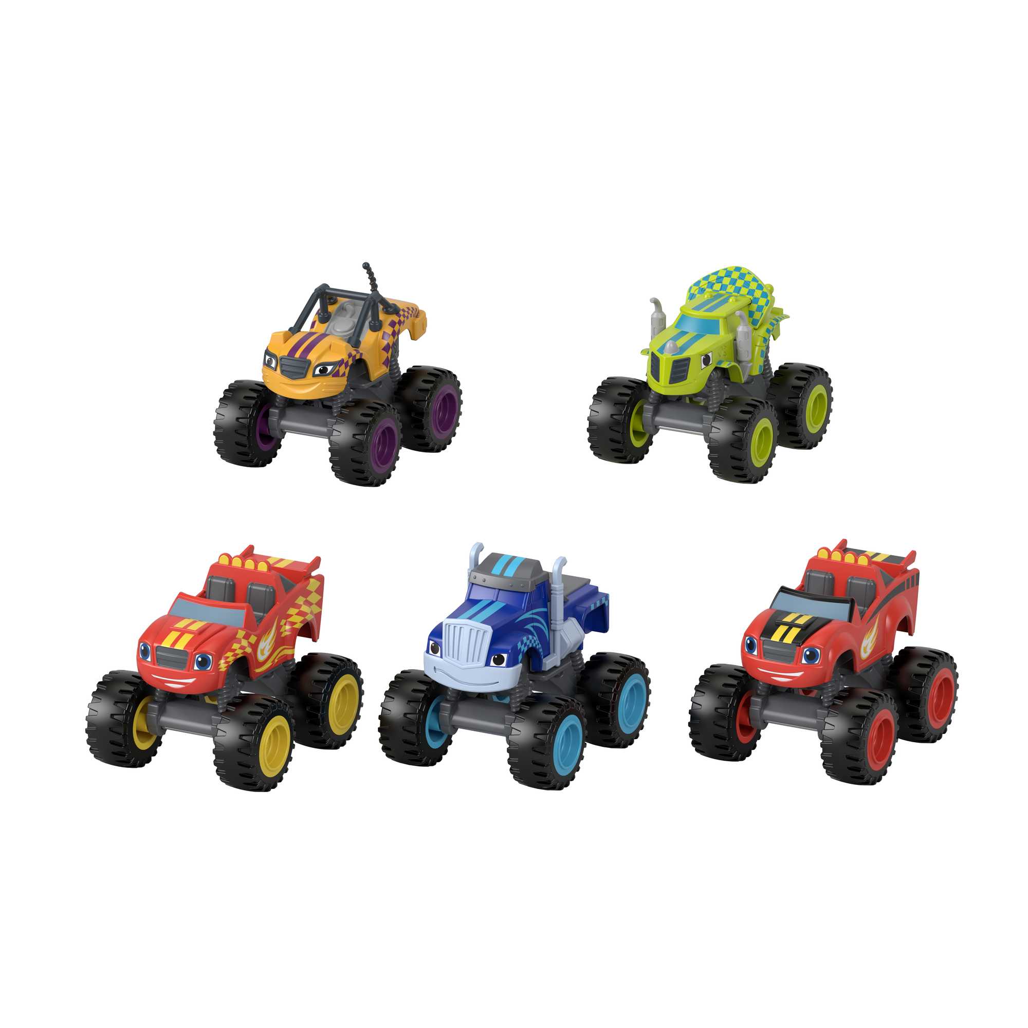 Fisher-Price Blaze and The Monster Machines Racers 4 Pack, Set of die-cast  Metal Push-Along Vehicles for Preschool Kids Ages 3 Years and Older 