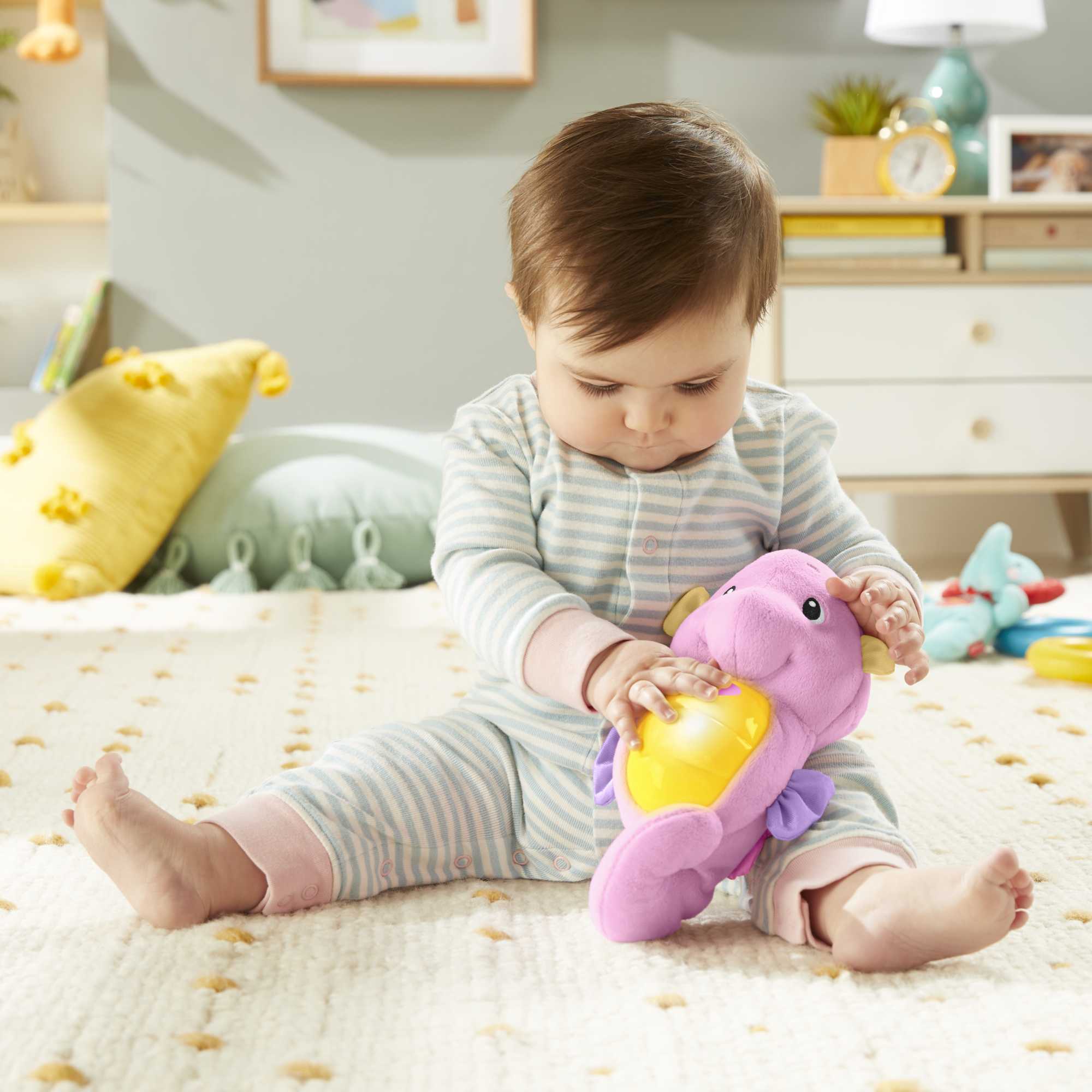 Fisher-Price Soothe & Glow Seahorse, Pink, With Lights & Sounds