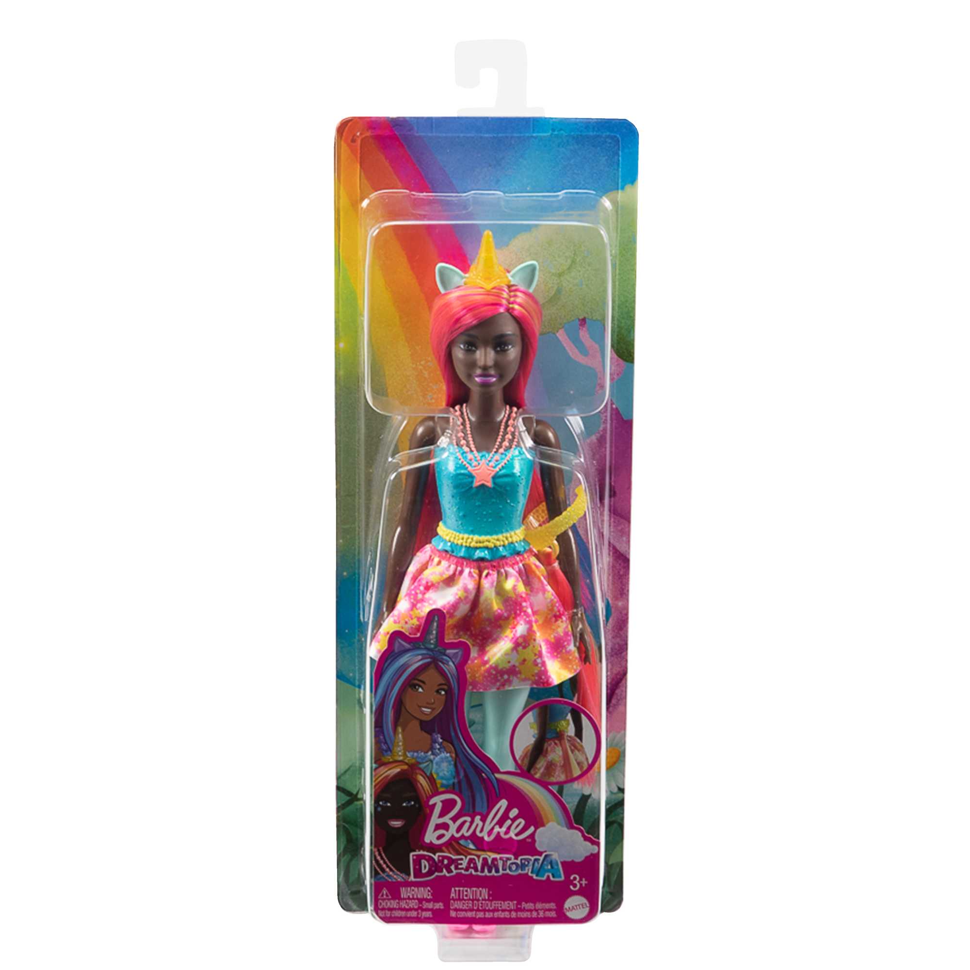 Barbie Dreamtopia Unicorn Doll In Rainbow Look, Toy For 3 Year Olds & Up