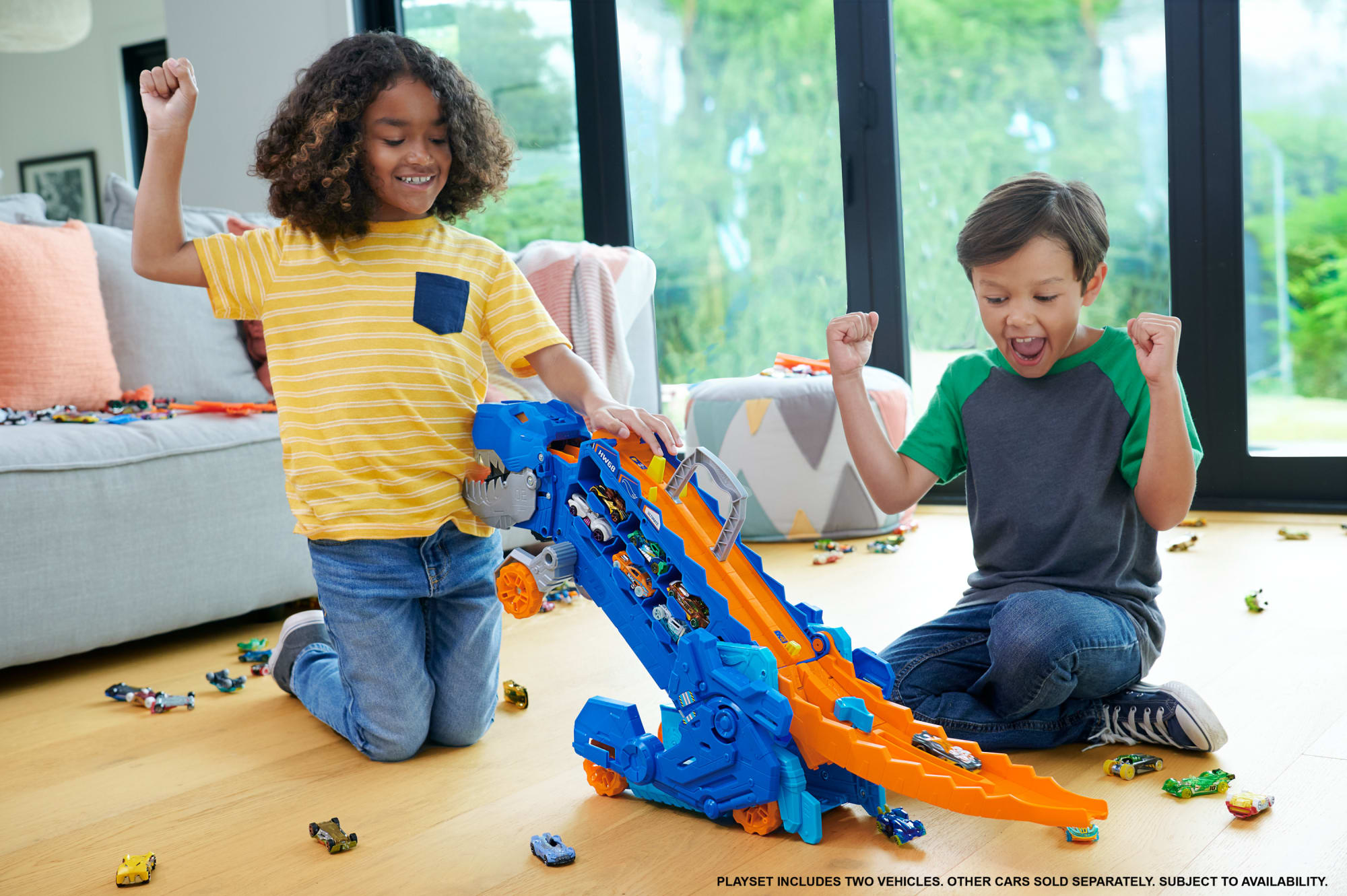 Hot Wheels City Pista de Juguete Súper Remolque de T-Rex