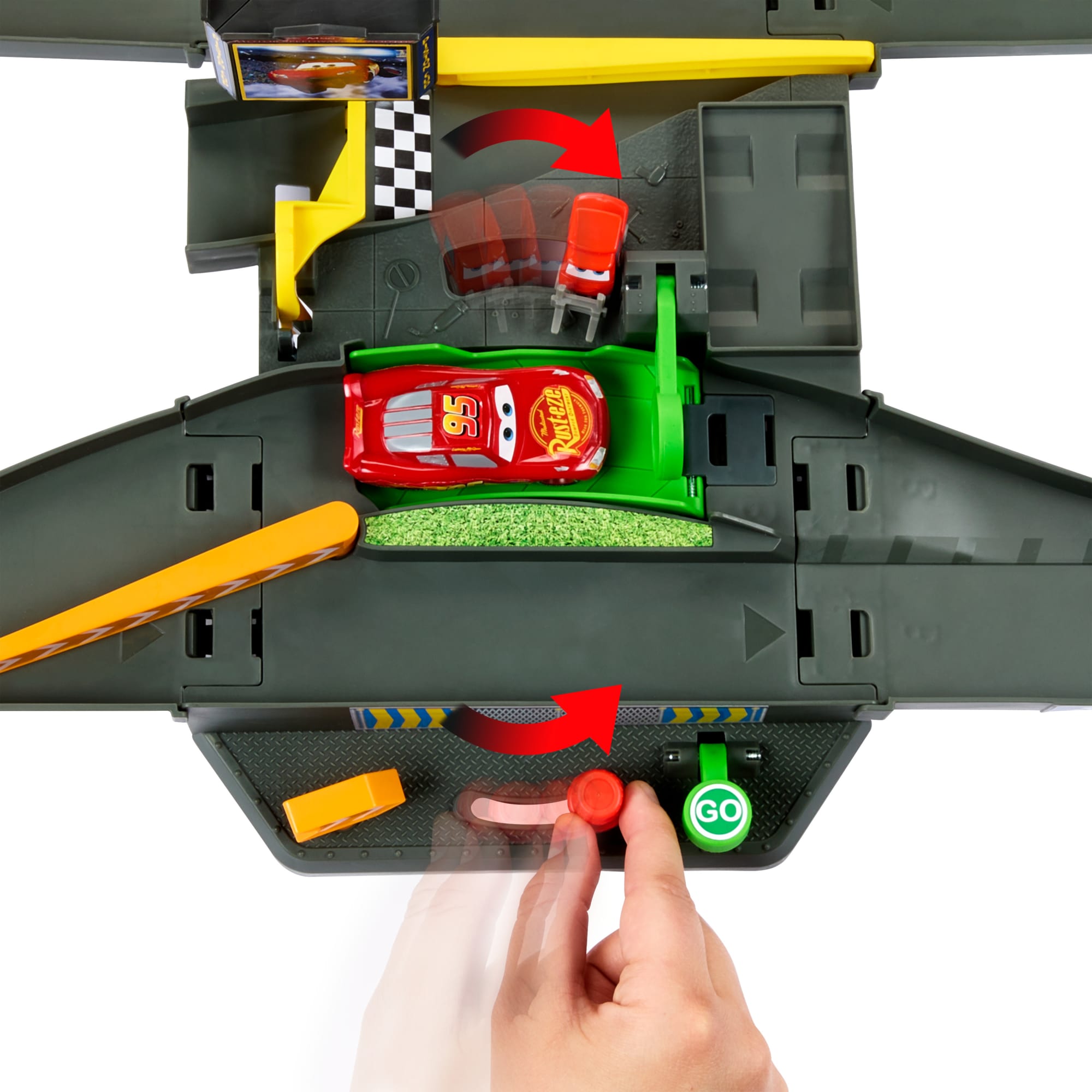 Disney · Pixar Cars-Circuit Course Piston Cup-Avec Voiture 1/55