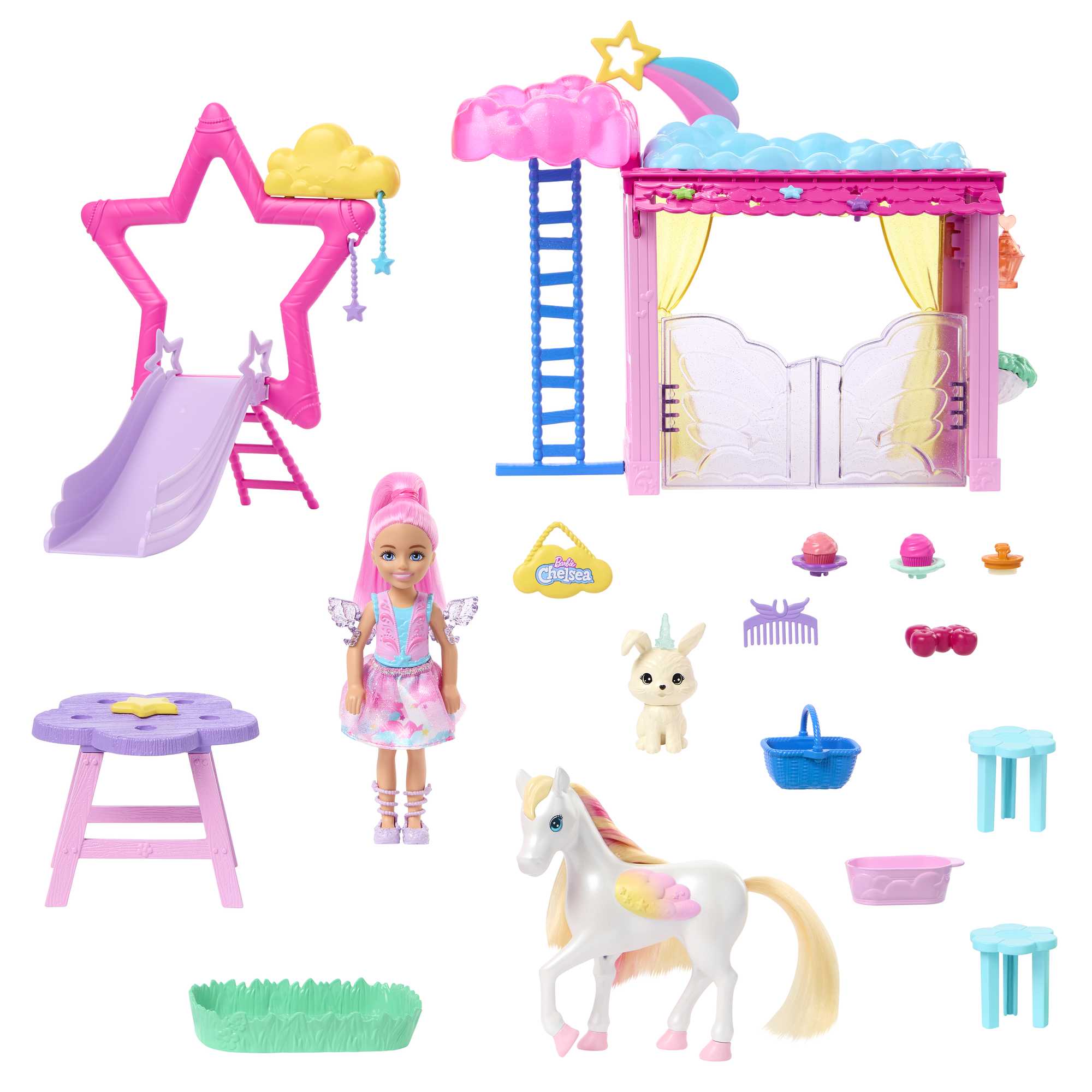 Barbie A Touch Of Magic Chelsea Doll Playset With Baby Pegasus, Winged Horse Toys
