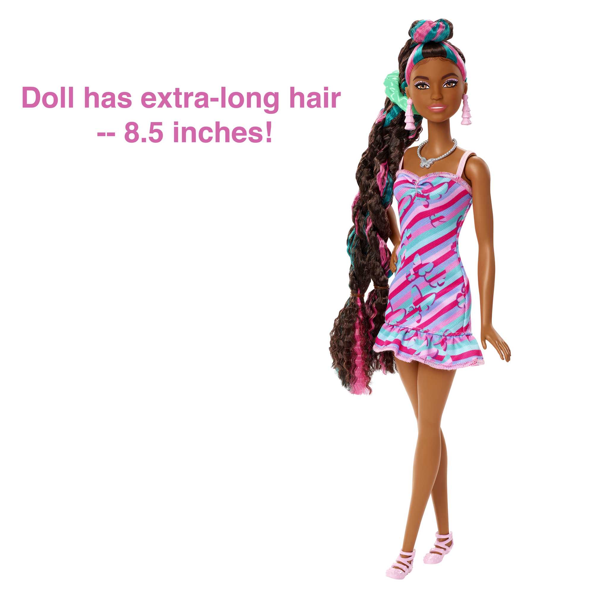 Barbie Totally Hair Butterfly-themed Doll, 8.5 Inch Hair, 15 Accessories, 3 & Up