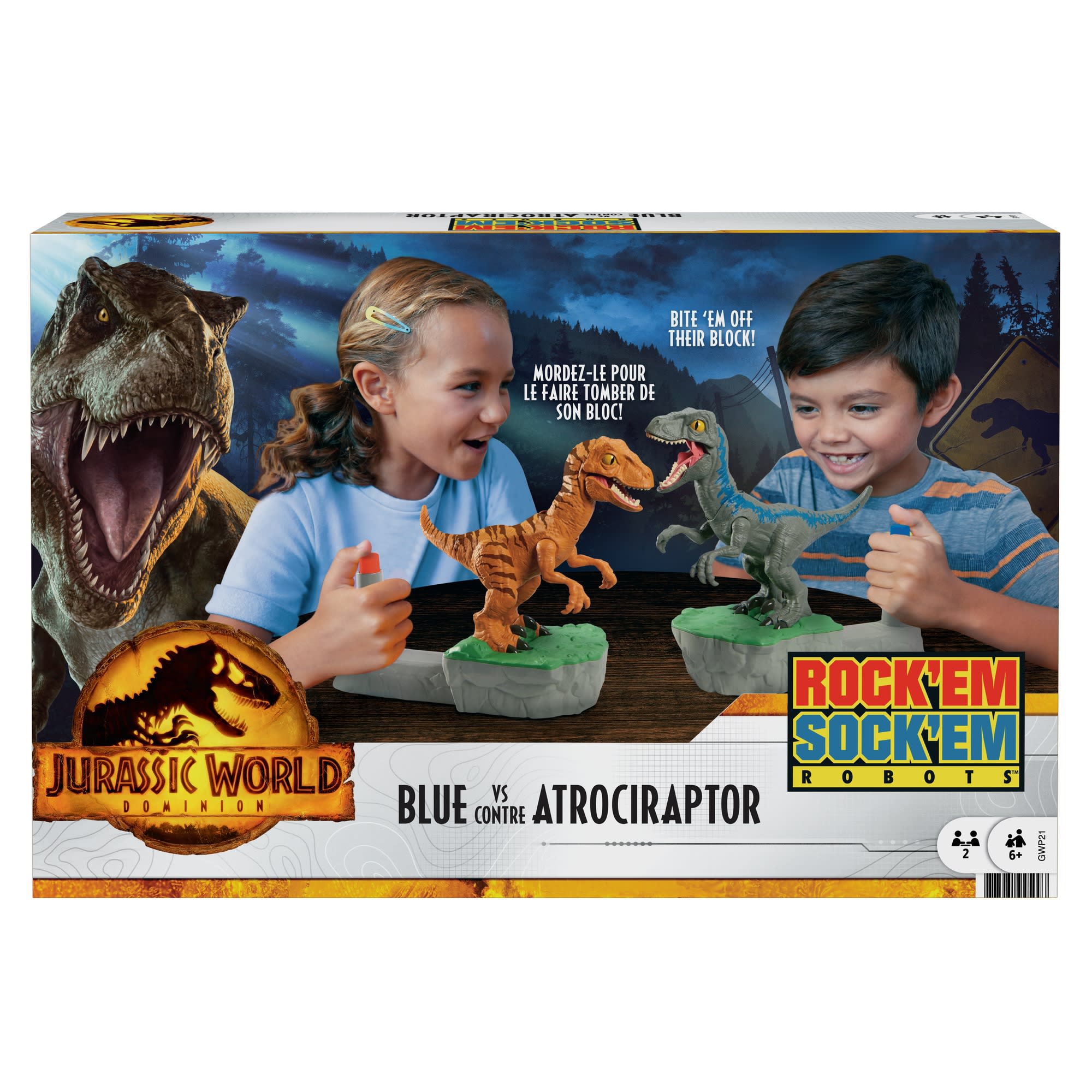 Rock 'Em Sock 'Em Robots Blue Vs Atrociraptor Jurassic World Dominion |  Mattel