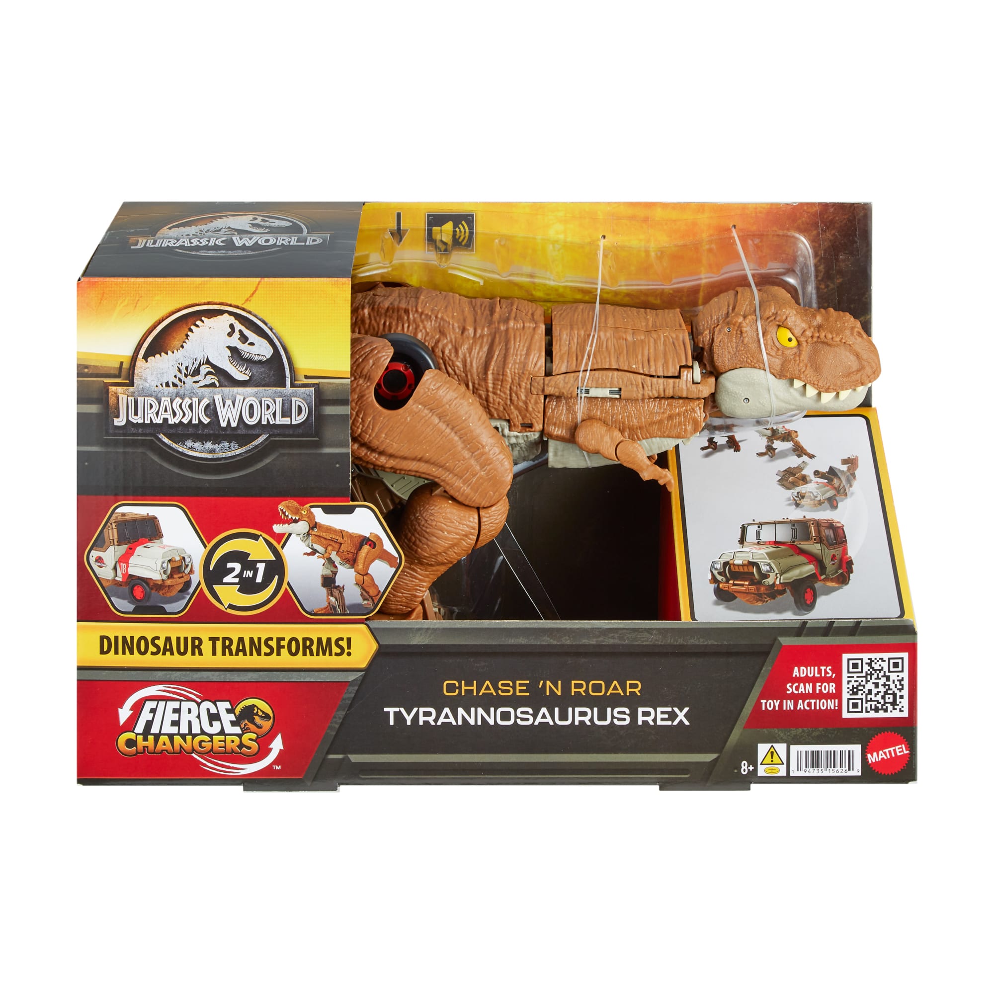 Jurassic World Dinosaurio de Juguete T.rex Persigue y Ruge