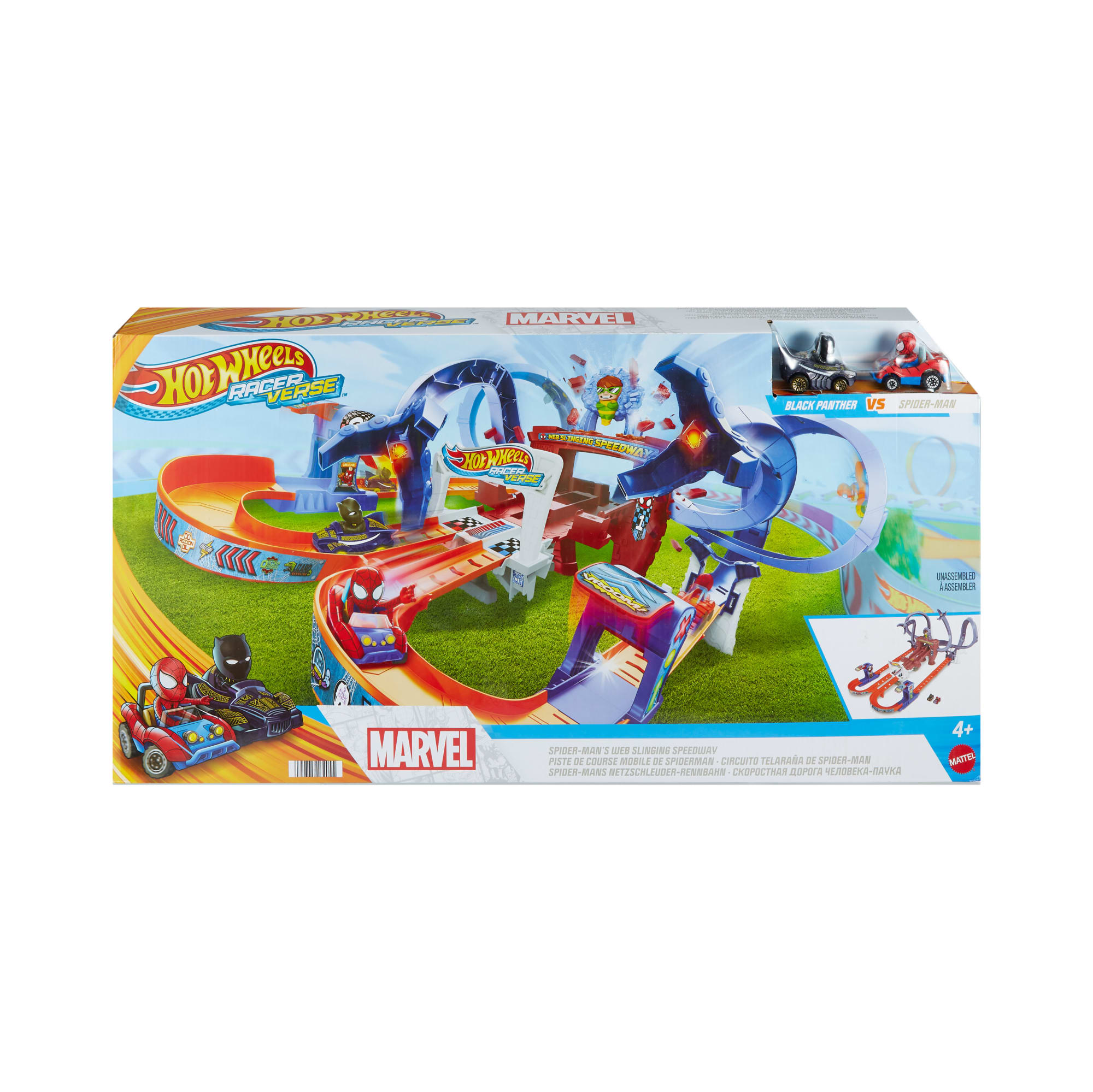 Hot Wheels Racerverse Piste de Course Mobile de Spiderman Coffret