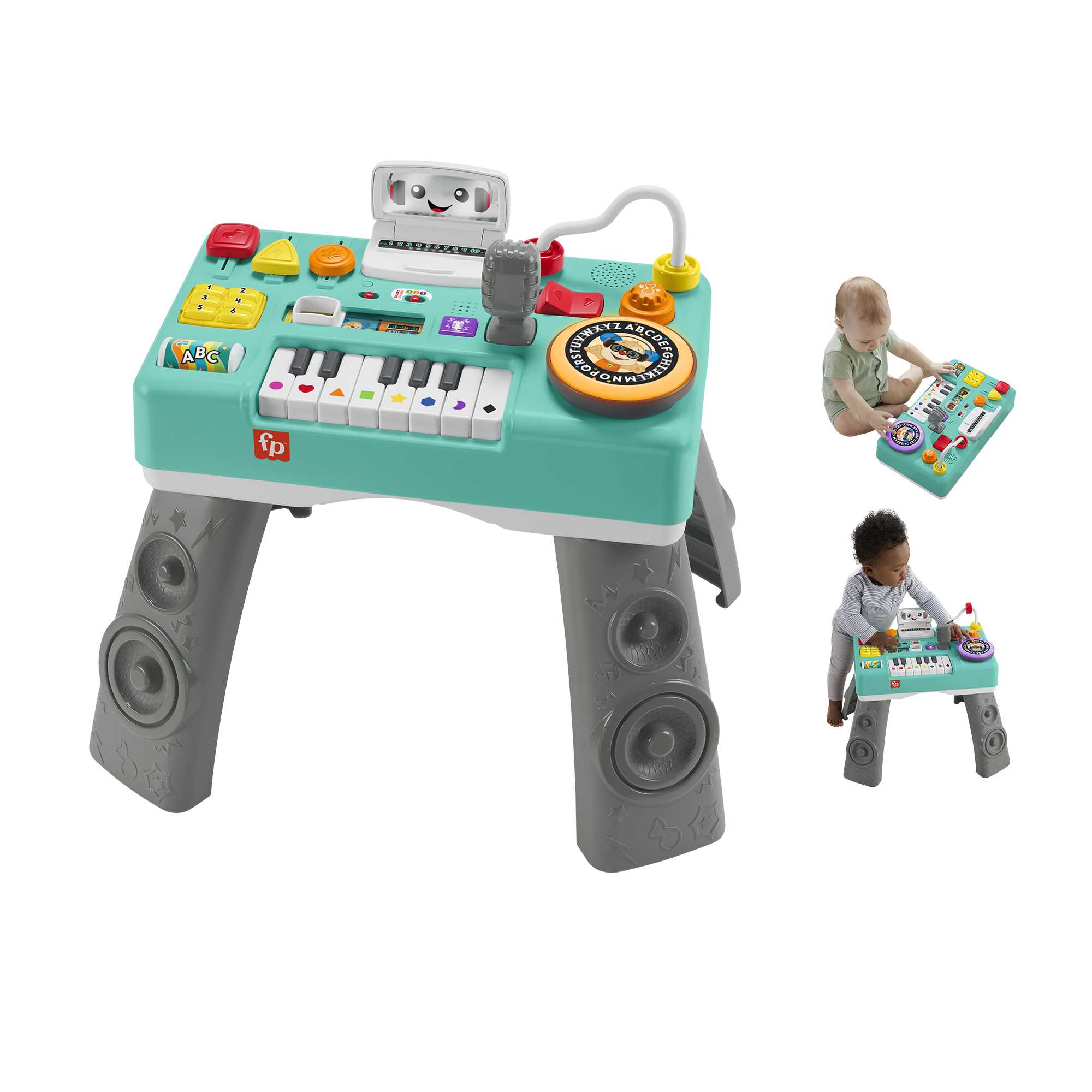 Fisher-Price Baby & Toddler Learning Toy Dj Bouncin' Beats With Music  Lights & Bouncing Action For Ages 6+ Months