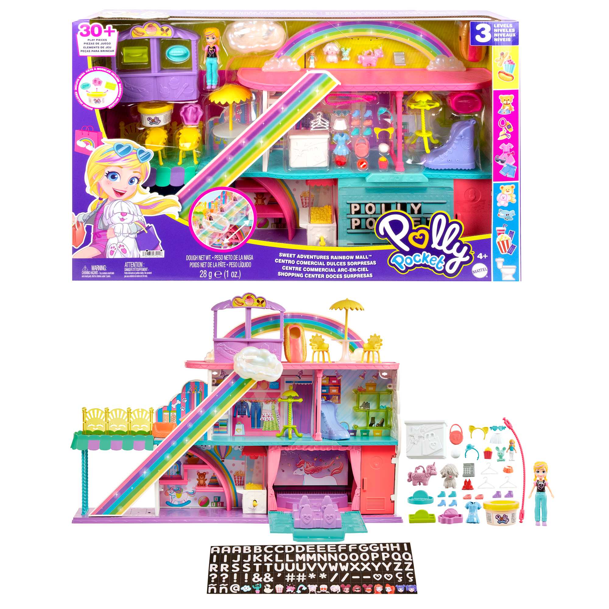 Polly Pocket Sweet Adventures Rainbow Mall | Mattel
