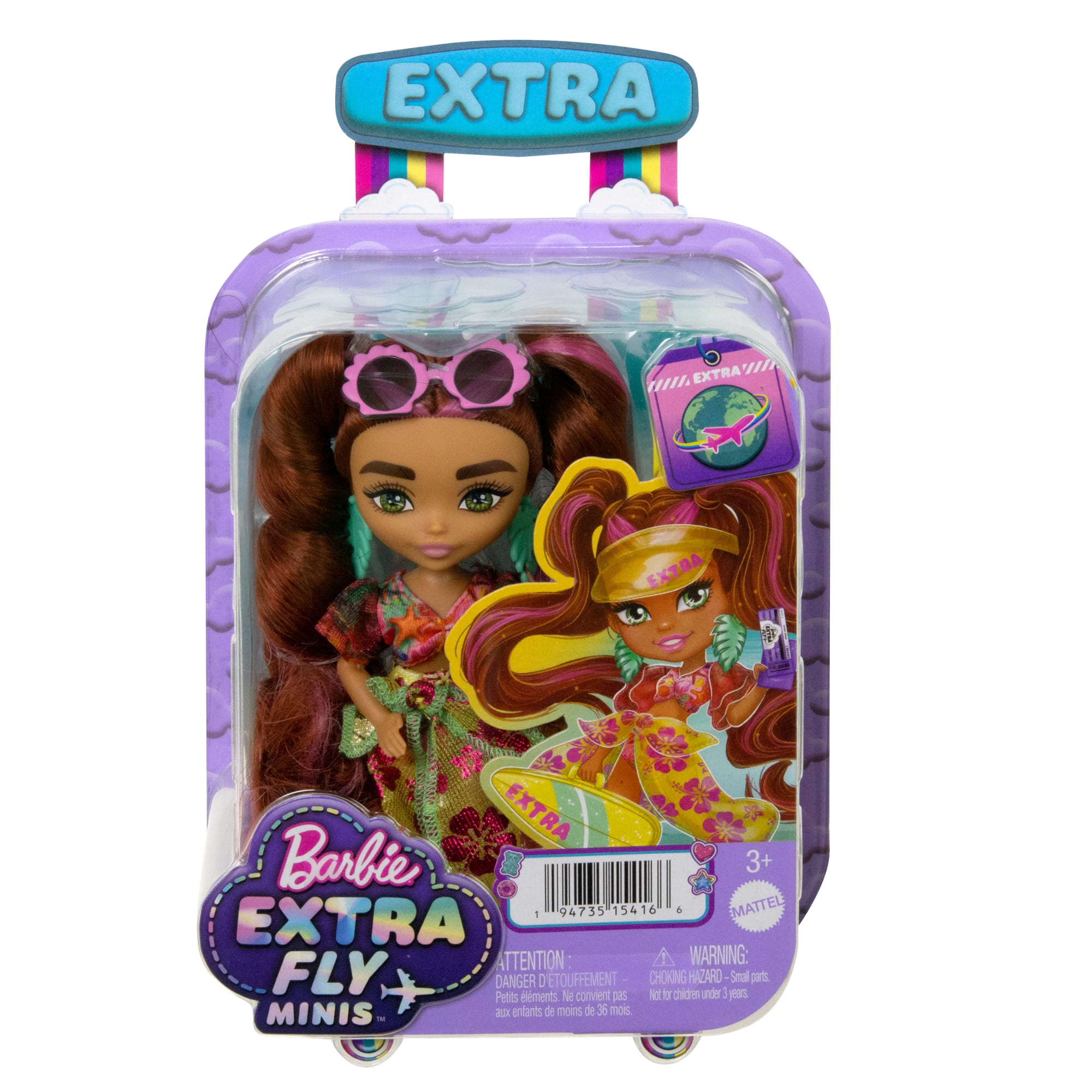 Barbie Extra Minis Travel Doll With Beach Fashion, Barbie Extra Fly