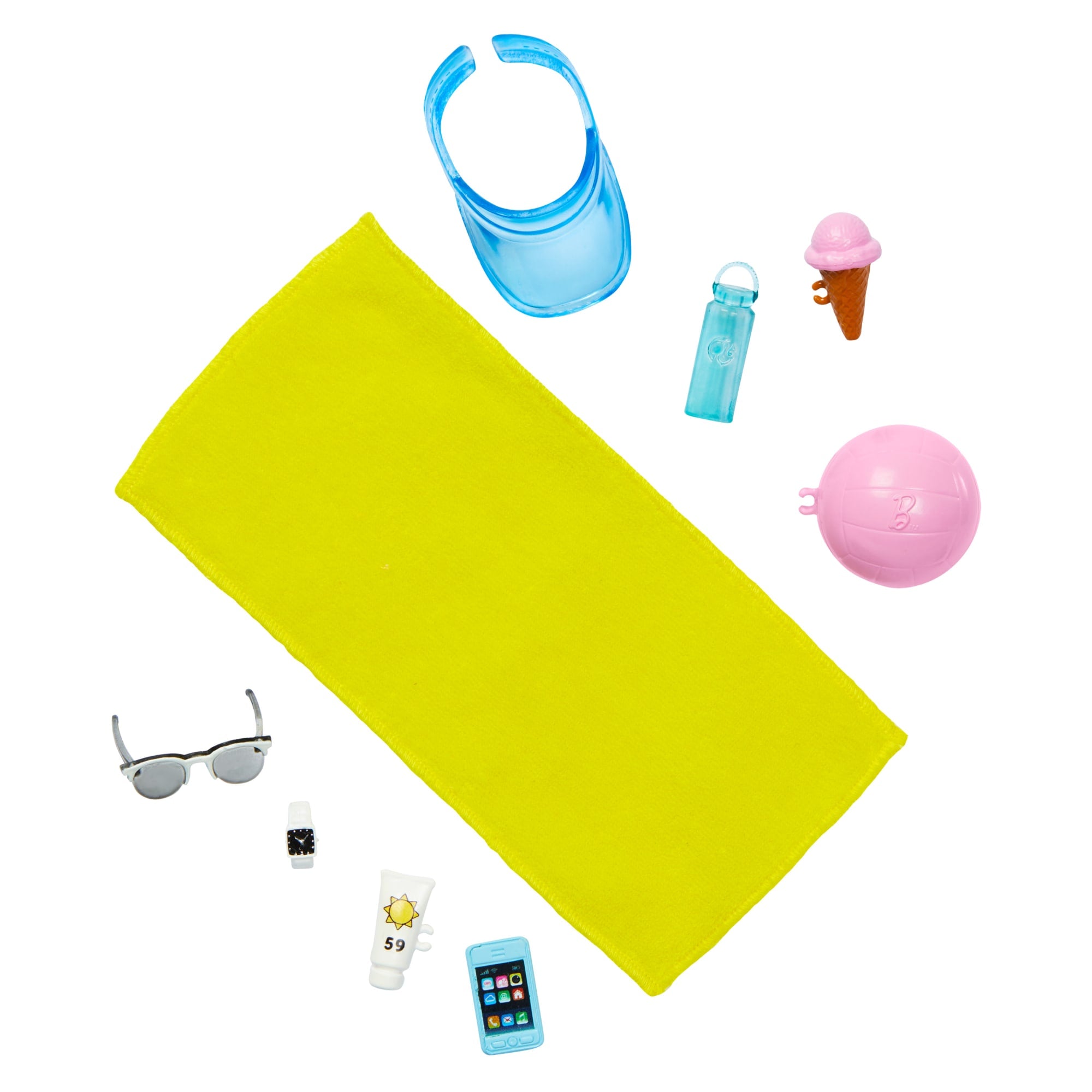 Barbie Ken Plage Poupée Blonde Short de Bain et Accessoires de Plage