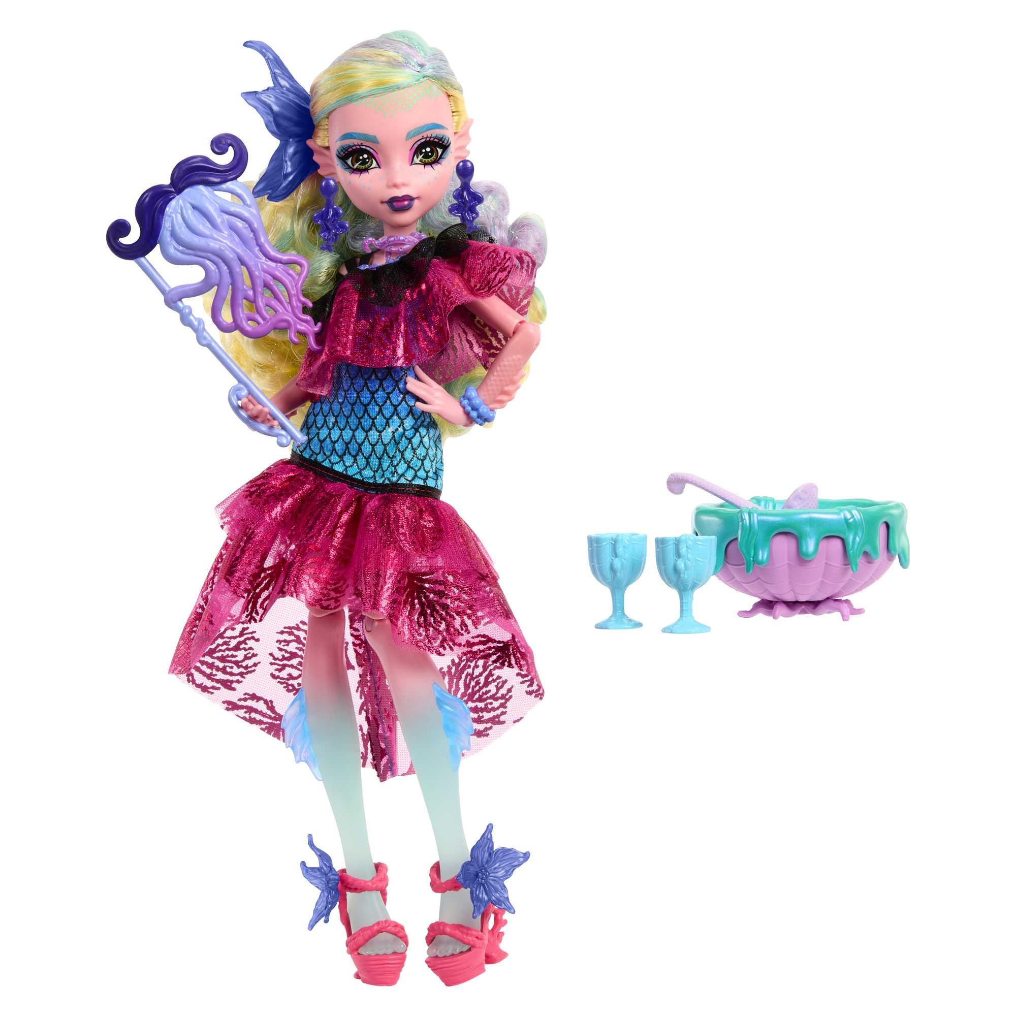Monster High Bal des Monstres Lagoona Blue, Robe de Soirée, Acc.