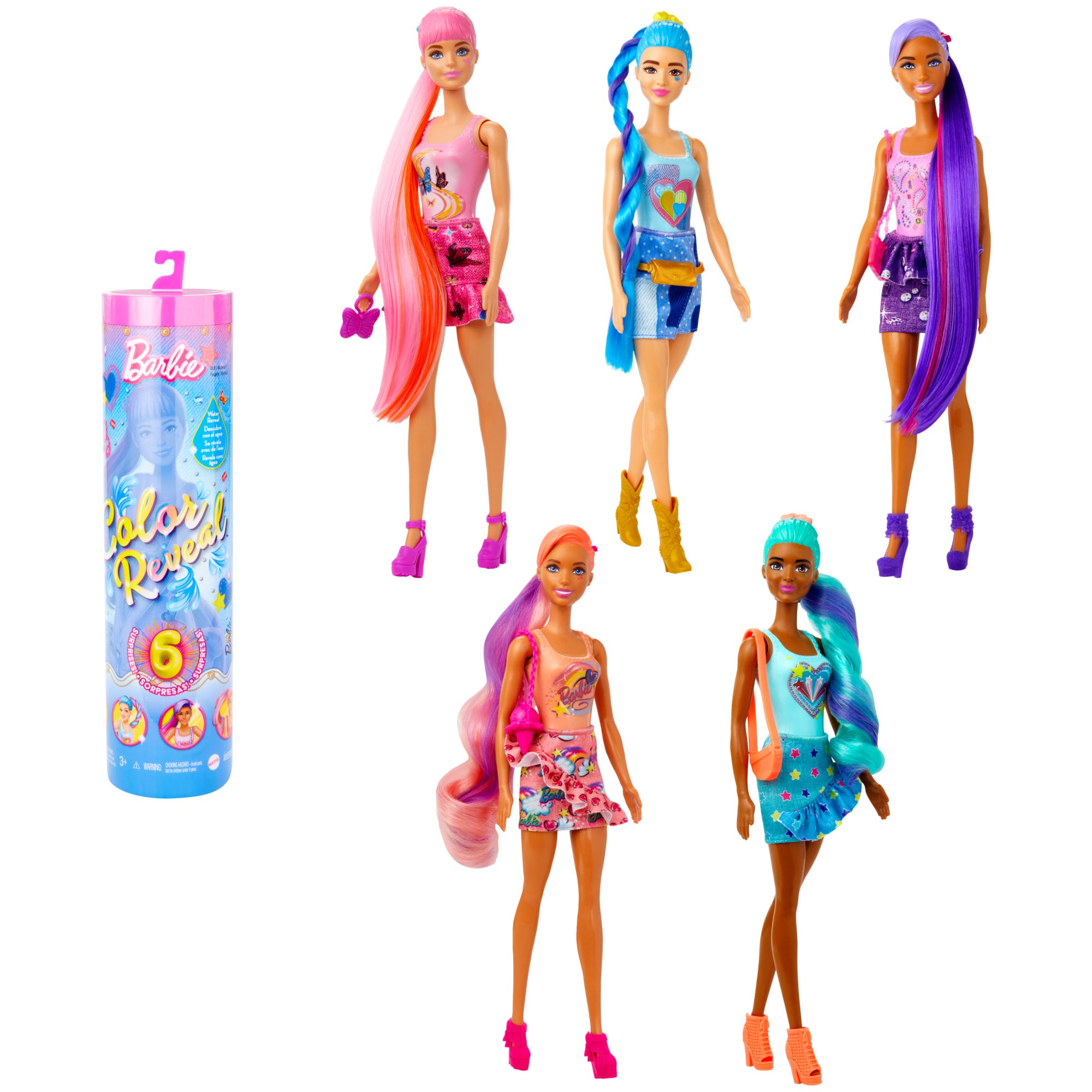 Barbie Color Reveal Dolls, Totally Denim Series