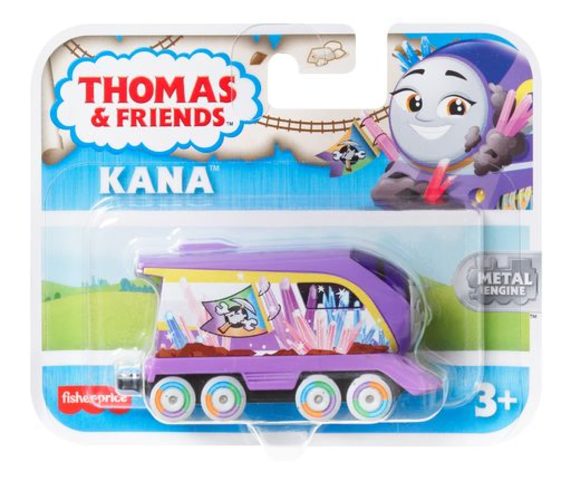 Thomas e Seus Amigos Veículo de Brinquedo Trem Metalizado Kana O Misterio Da Montanha Da Vista