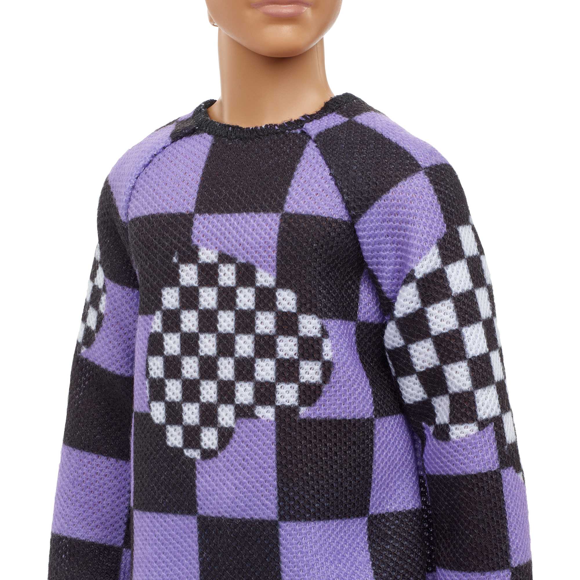 Barbie Ken Fashionistas Doll #191, Blonde, Checkered Sweater, Shorts, 3 To 8