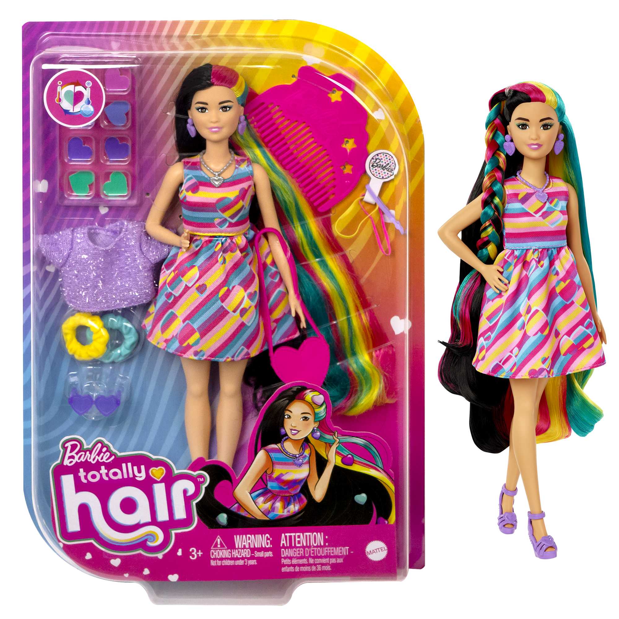 Barbie Totally Hair Heart-themed Doll, 8.5 Inch Hair | Mattel