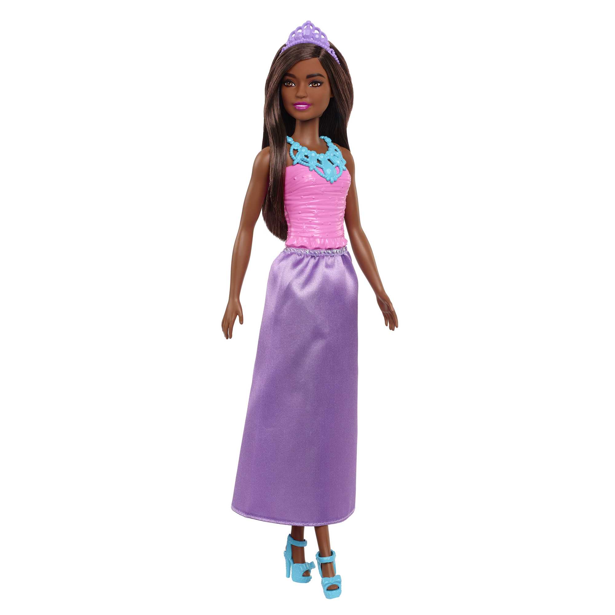Barbie Fantasía Muñeca Princesa Vestido Rosa y Lila
