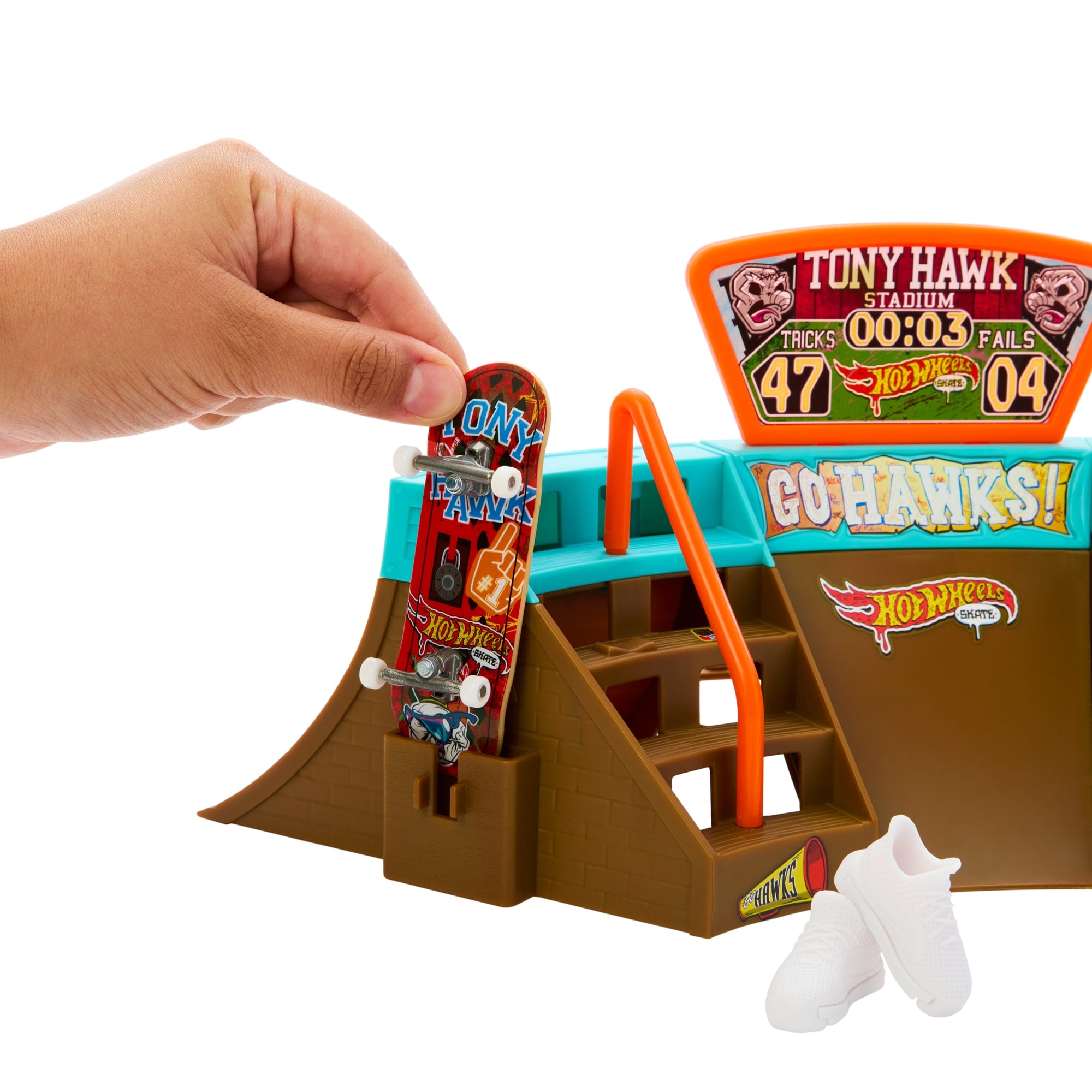 Hot Wheels Skate Pista de Juguete Skatepark Estadio Tony Hawk