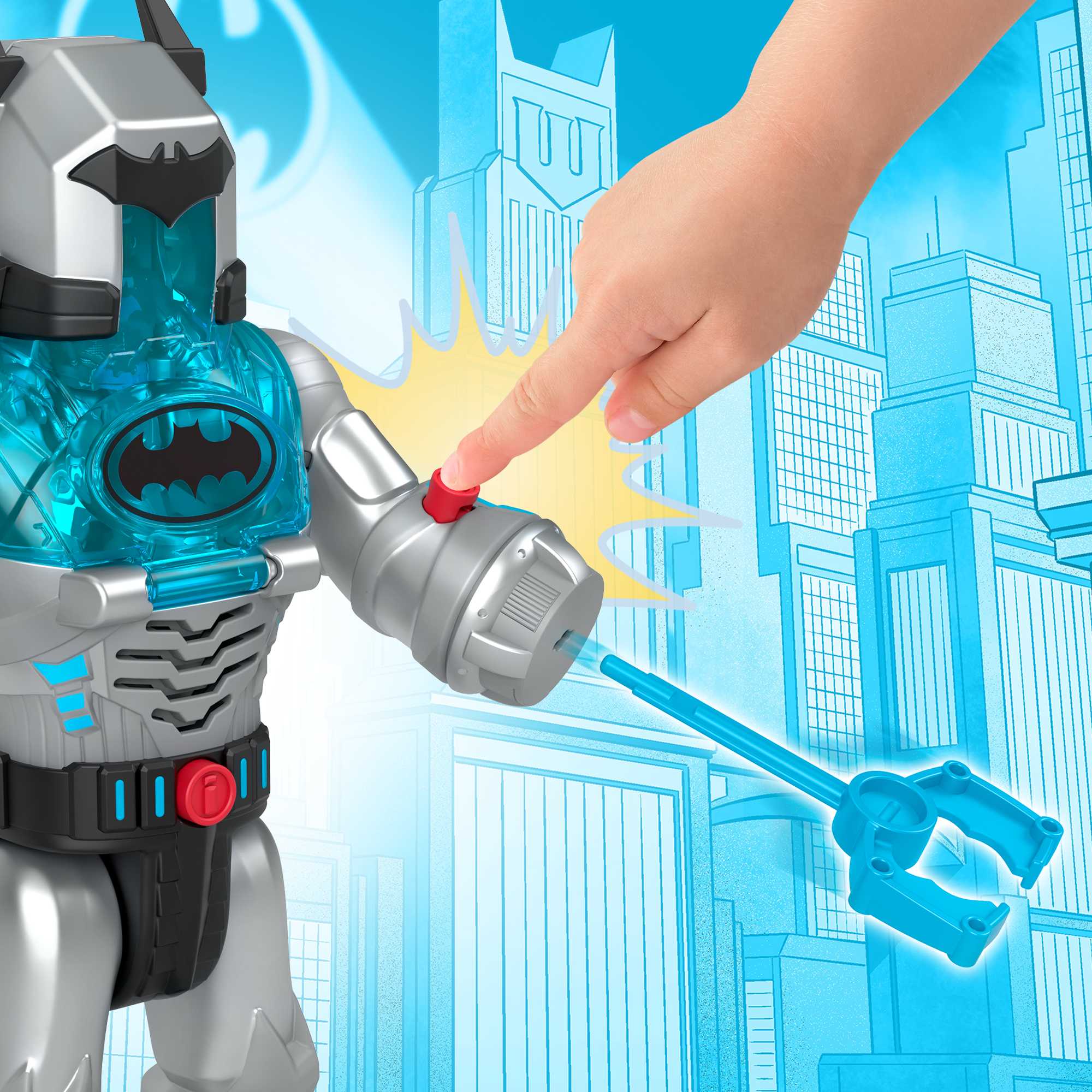 Imaginext DC Super Friends Figura de Ação Insiders Batman Cinza