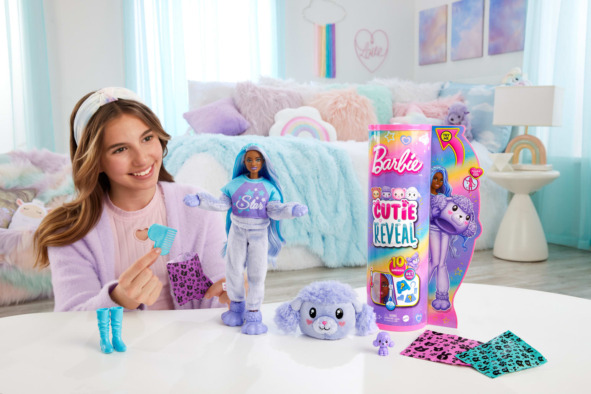 Barbie Cutie Reveal Cozy Cute Tees Doll - Teddy Bear - Shop Action Figures  & Dolls at H-E-B