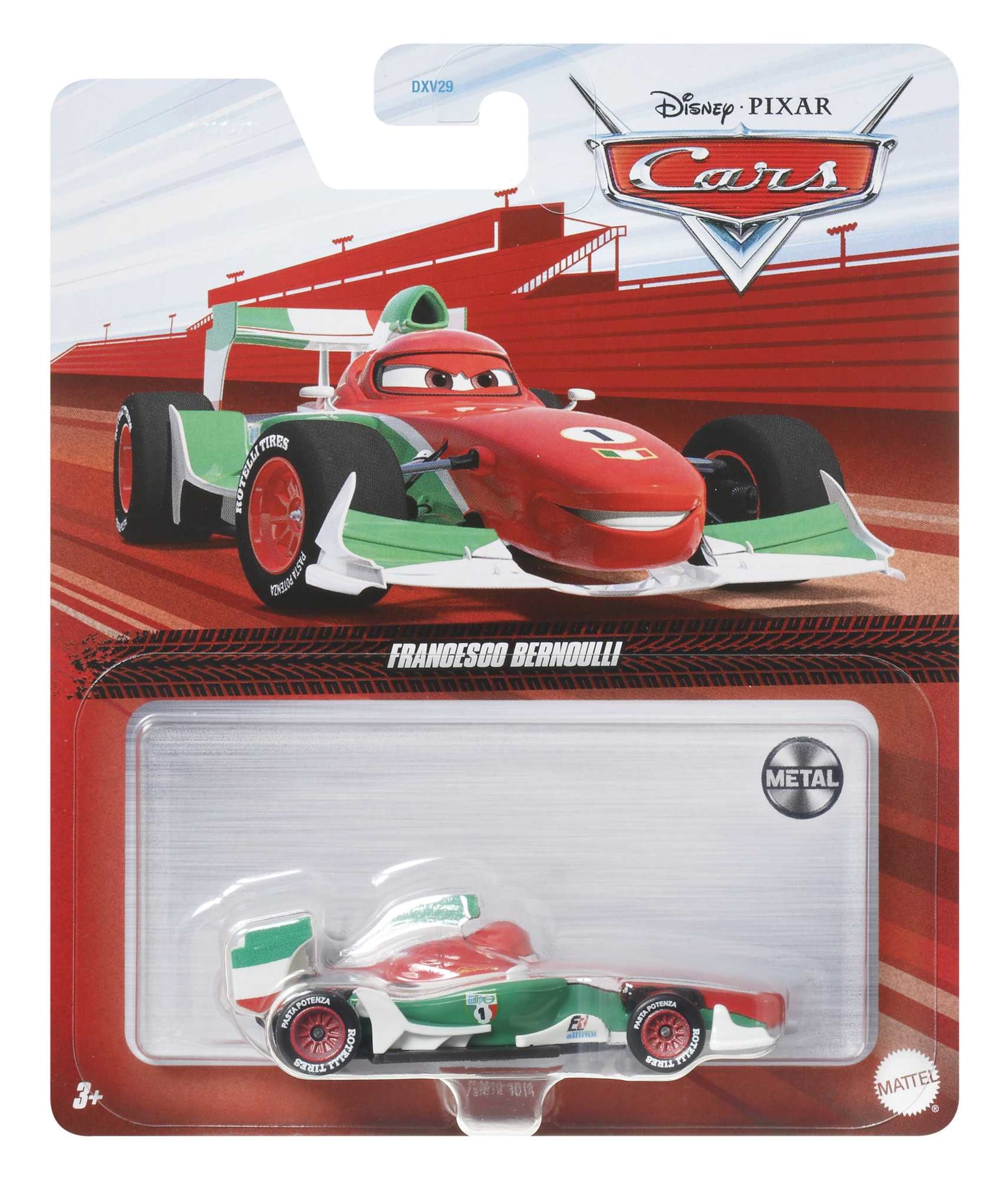 Cars Disney y Pixar Vehículo de Juguete Francesco Bernoulli Escala 1:55