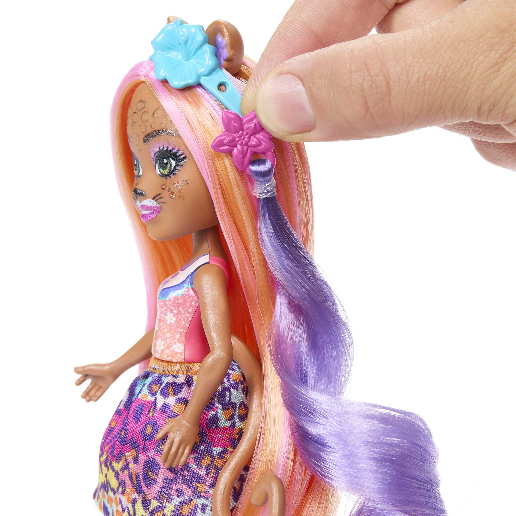 Enchantimals Muñeca Peinado Glam Leopardo