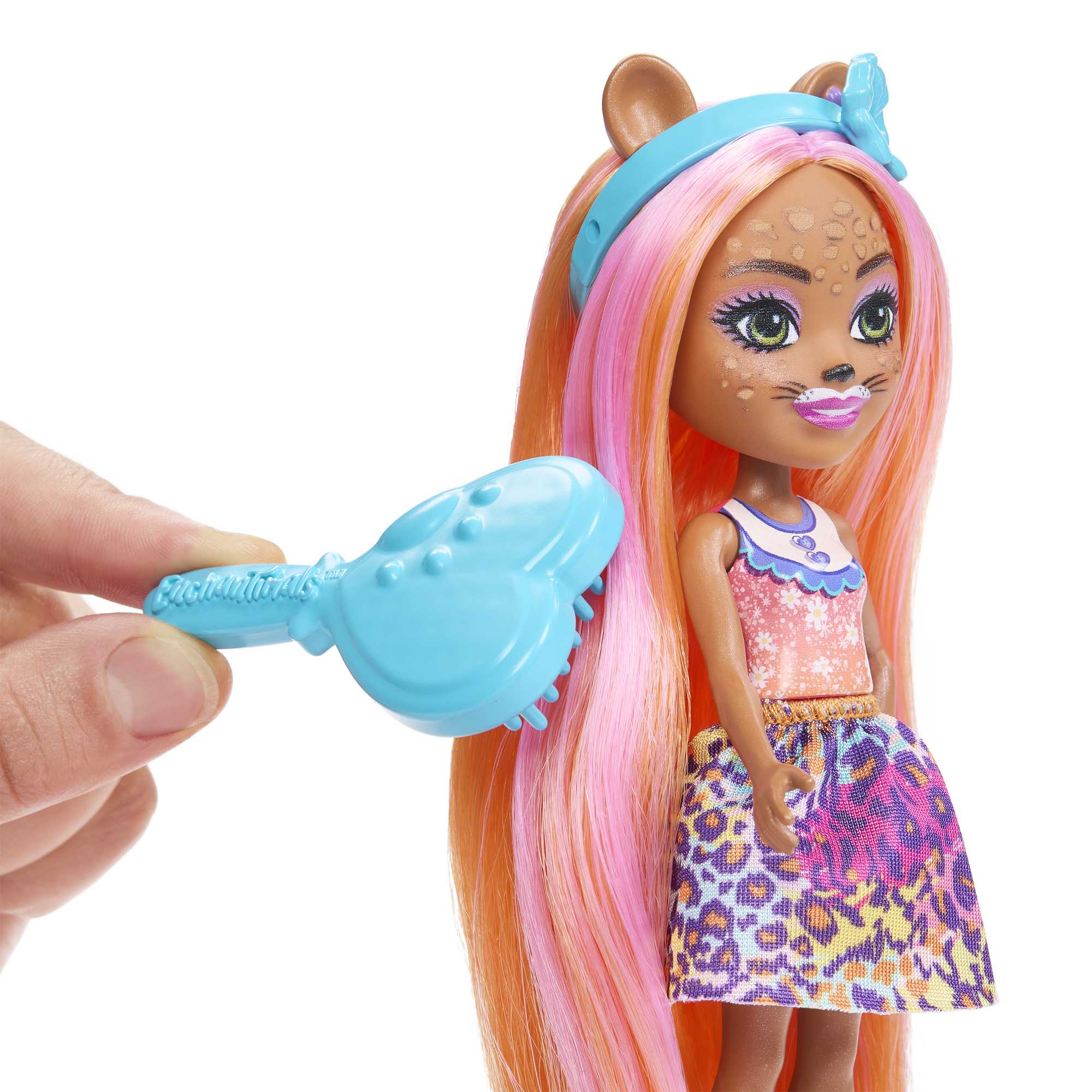 Enchantimals Muñeca Peinado Glam Leopardo