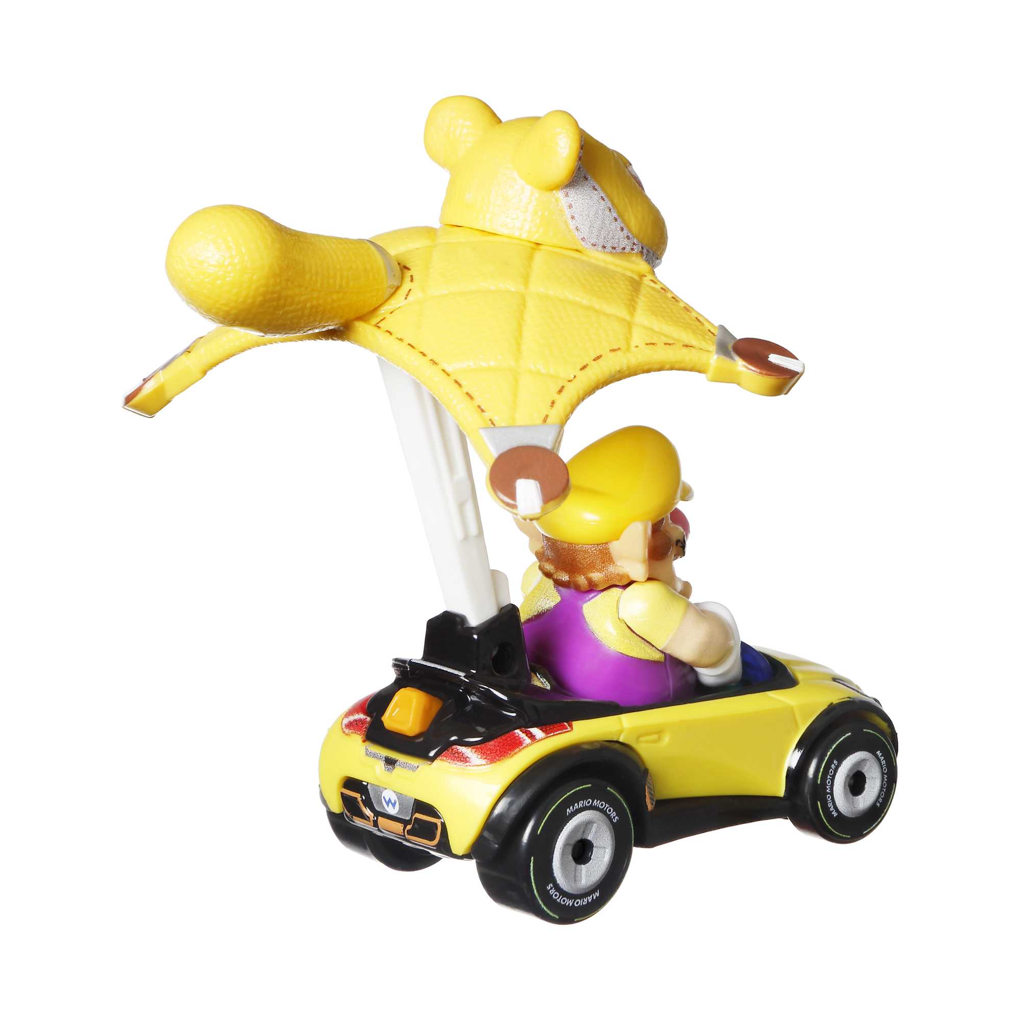 Hot Wheels Mario Kart Vehículo de Juguete Wario Sports Coupe Waddle Wing