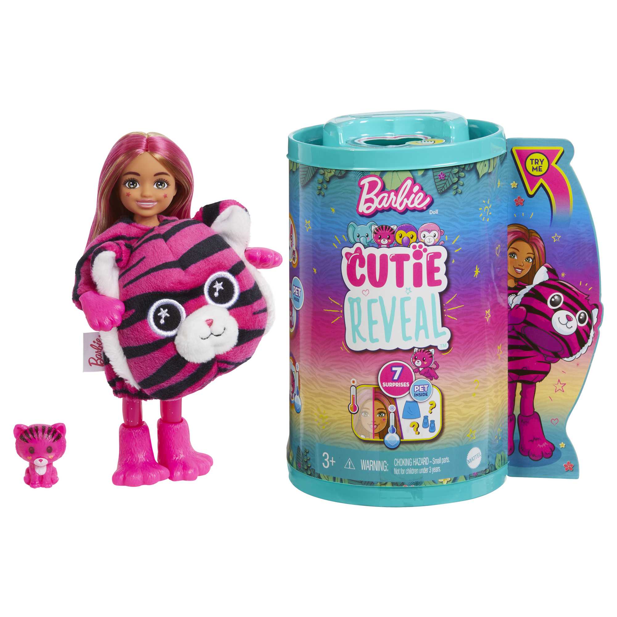 Barbie Cutie Reveal Cozy Cute Tees Series Chelsea Doll & Accessories, Plush  Lamb, Blonde Small Doll