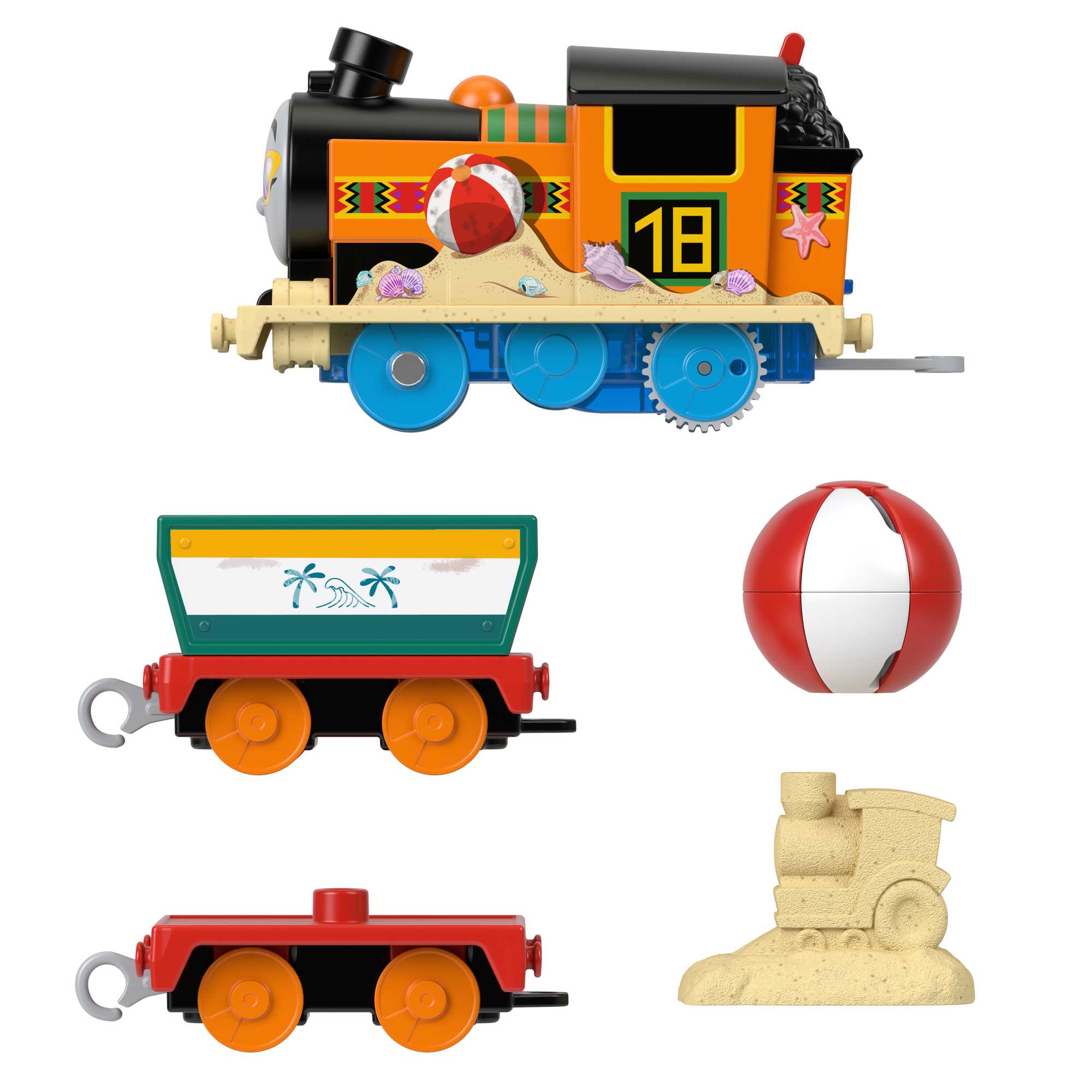 Thomas And Friends Beachy Nia Toy Train, Motorized Engine With Cargo, Preschool Toys
