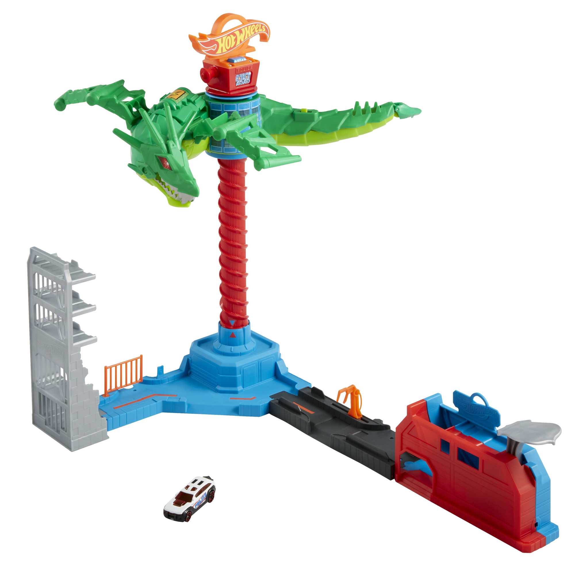  Hot Wheels Dragon Blast Play Set with Launcher for Heroic  Action : Toys & Games