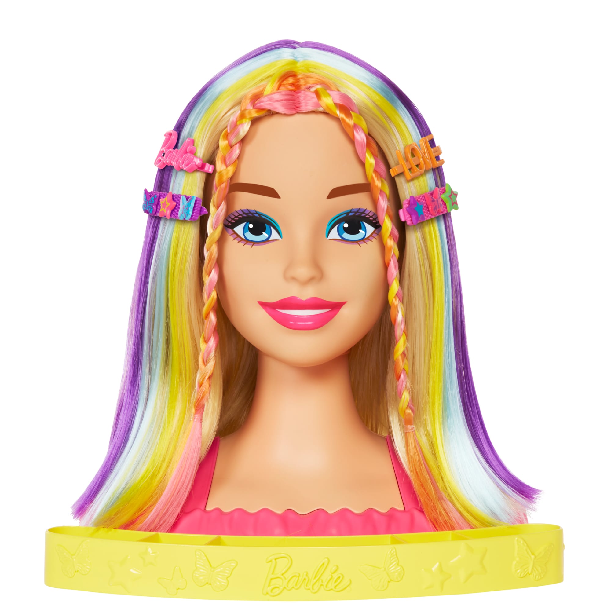 Barbie Deluxe Styling Head | Blonde Rainbow Hair | MATTEL