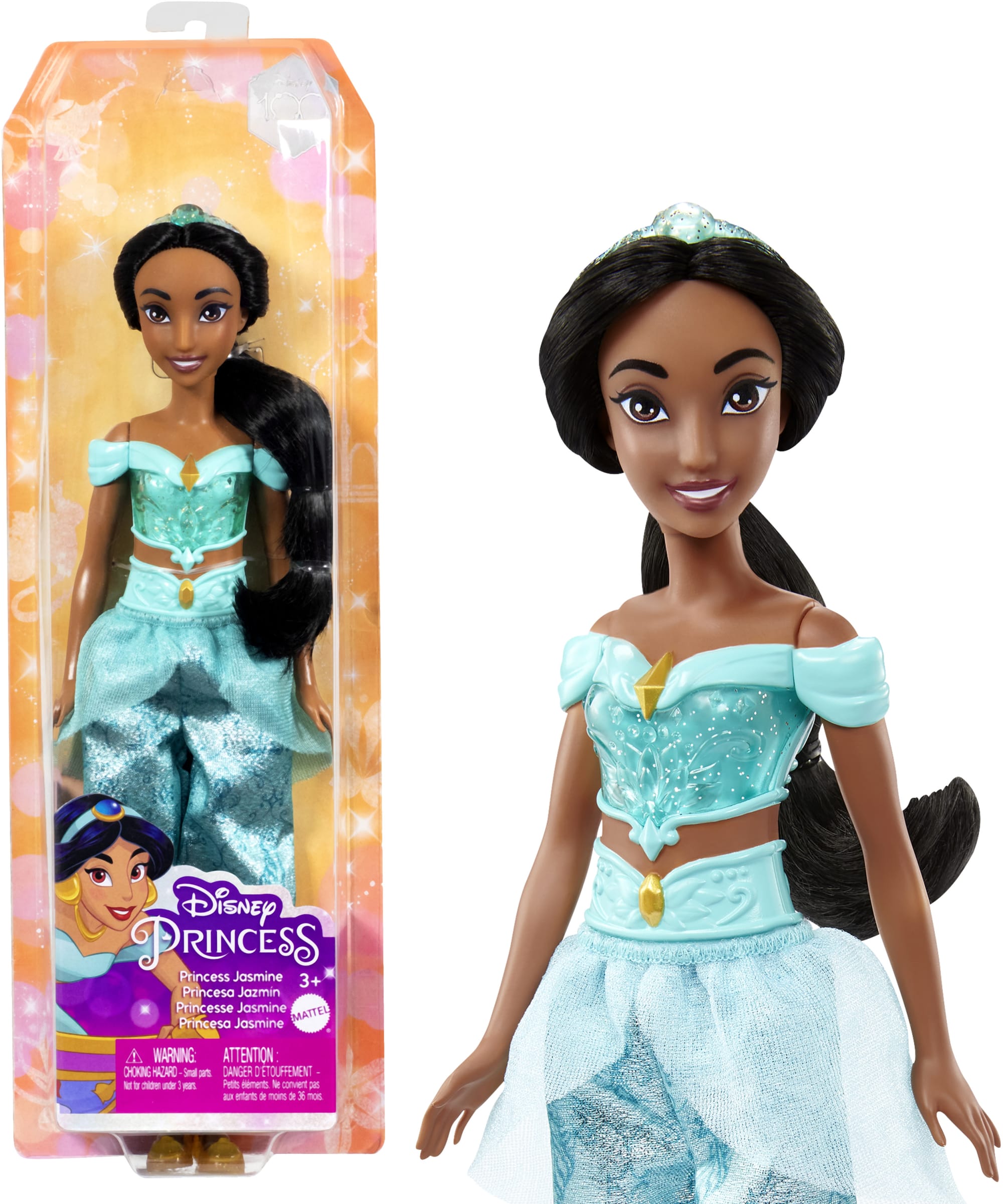 Disney-Princesses Disney-Jasmine-Poupée, Habillage et Accessoires