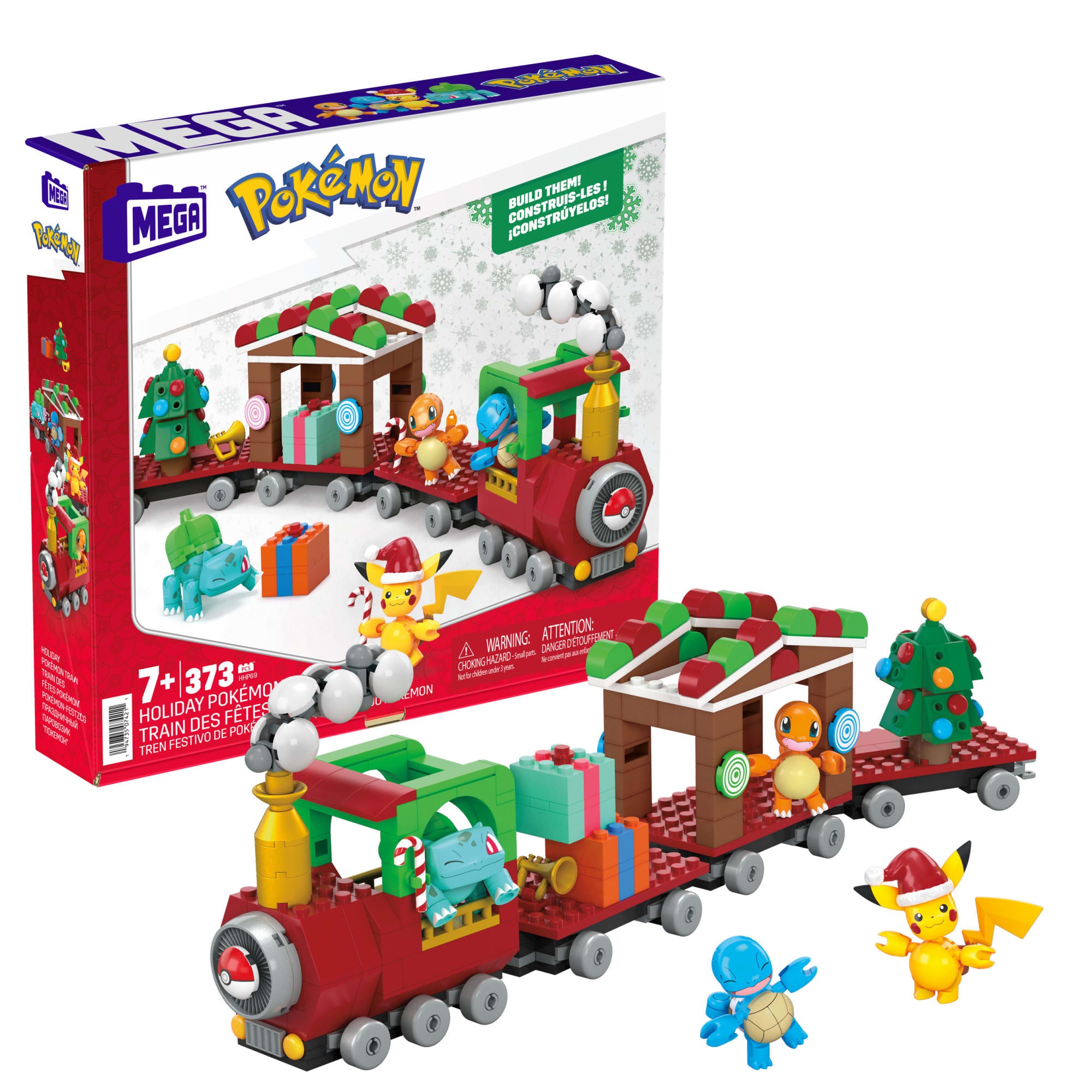MEGA Pokémon Holiday Train Building Toy | Mattel
