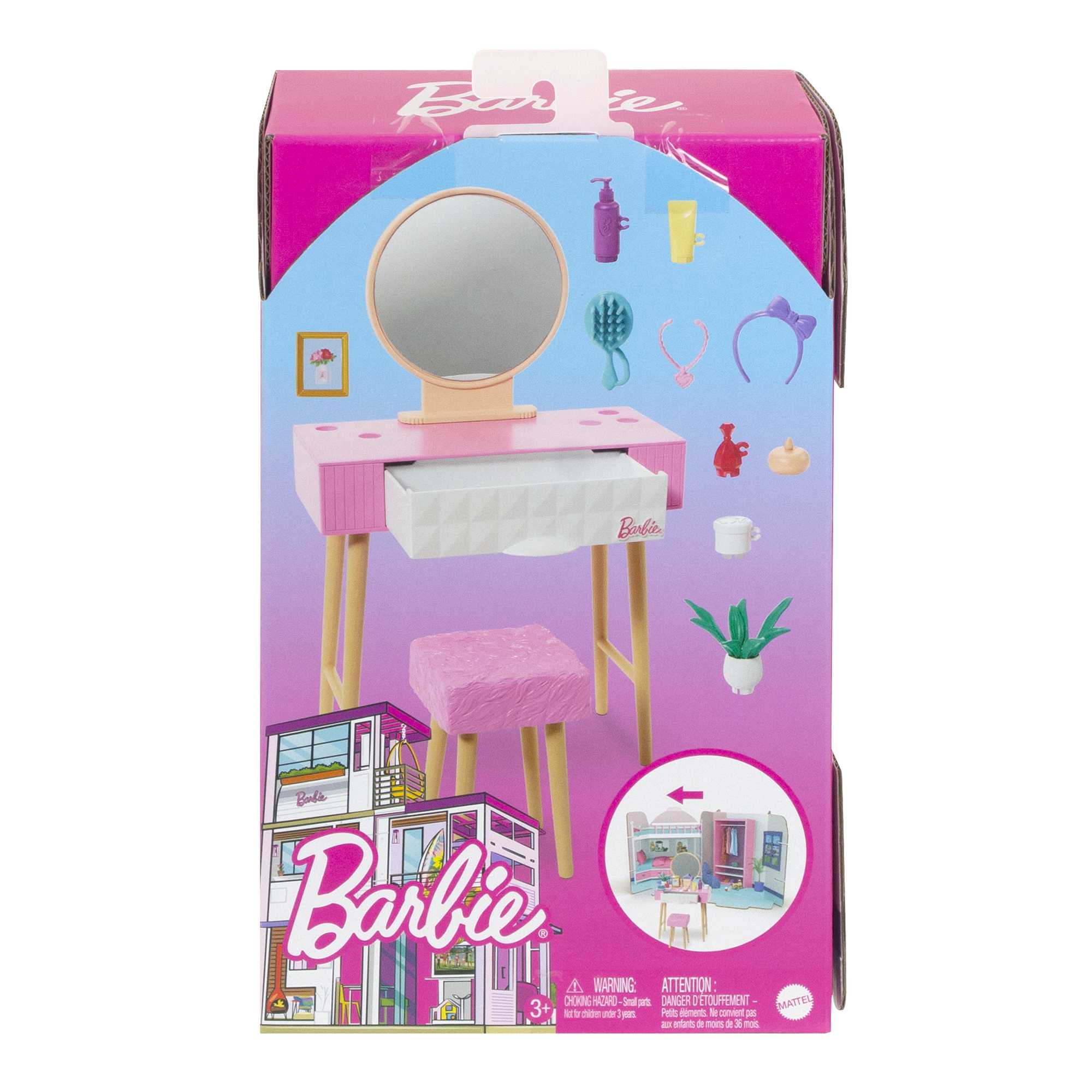 Barbie Coffret Meuble et Accessoires thème de Vanité