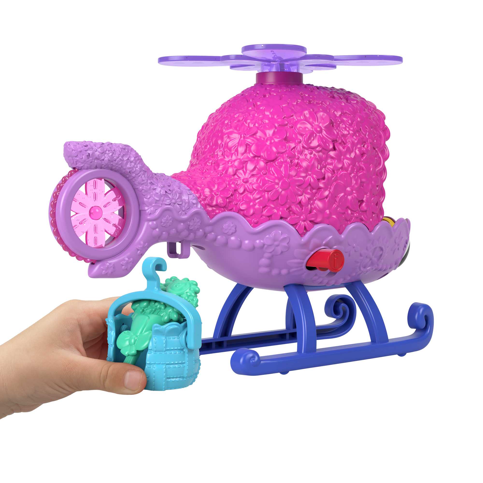 Imaginext Dreamworks Trolls L’Hélico de Poppy, Fig., Véh., 4 Élém.