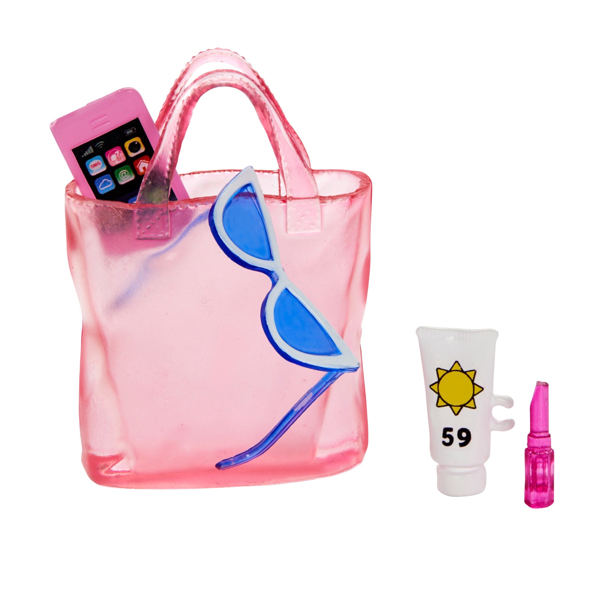 Barbie-Barbie Plage Poupée Blonde en Maillot de Bain et Accessoires