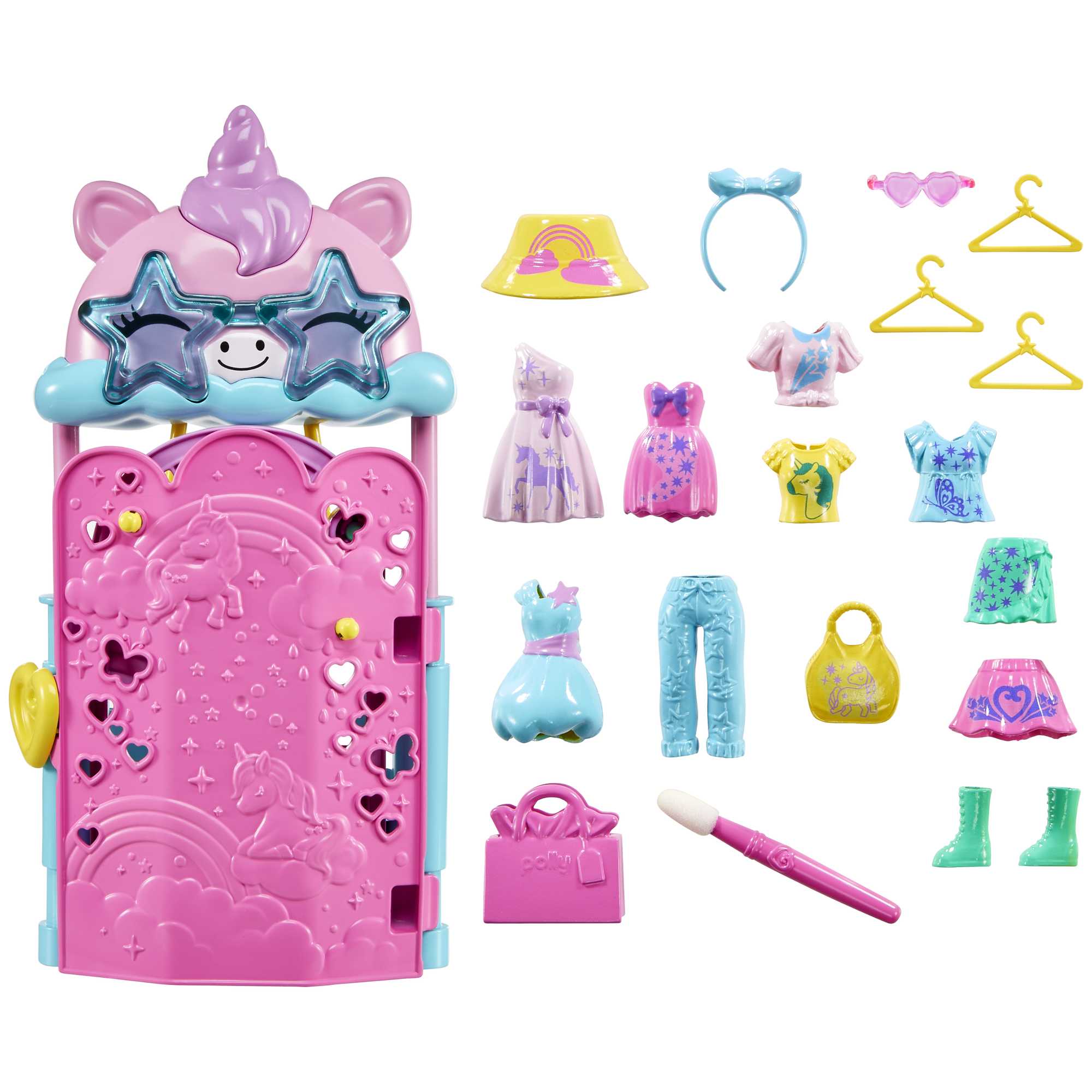 Polly Pocket Coffret de Jeu Studio Glamour, 2 Poupées, 19 Access.
