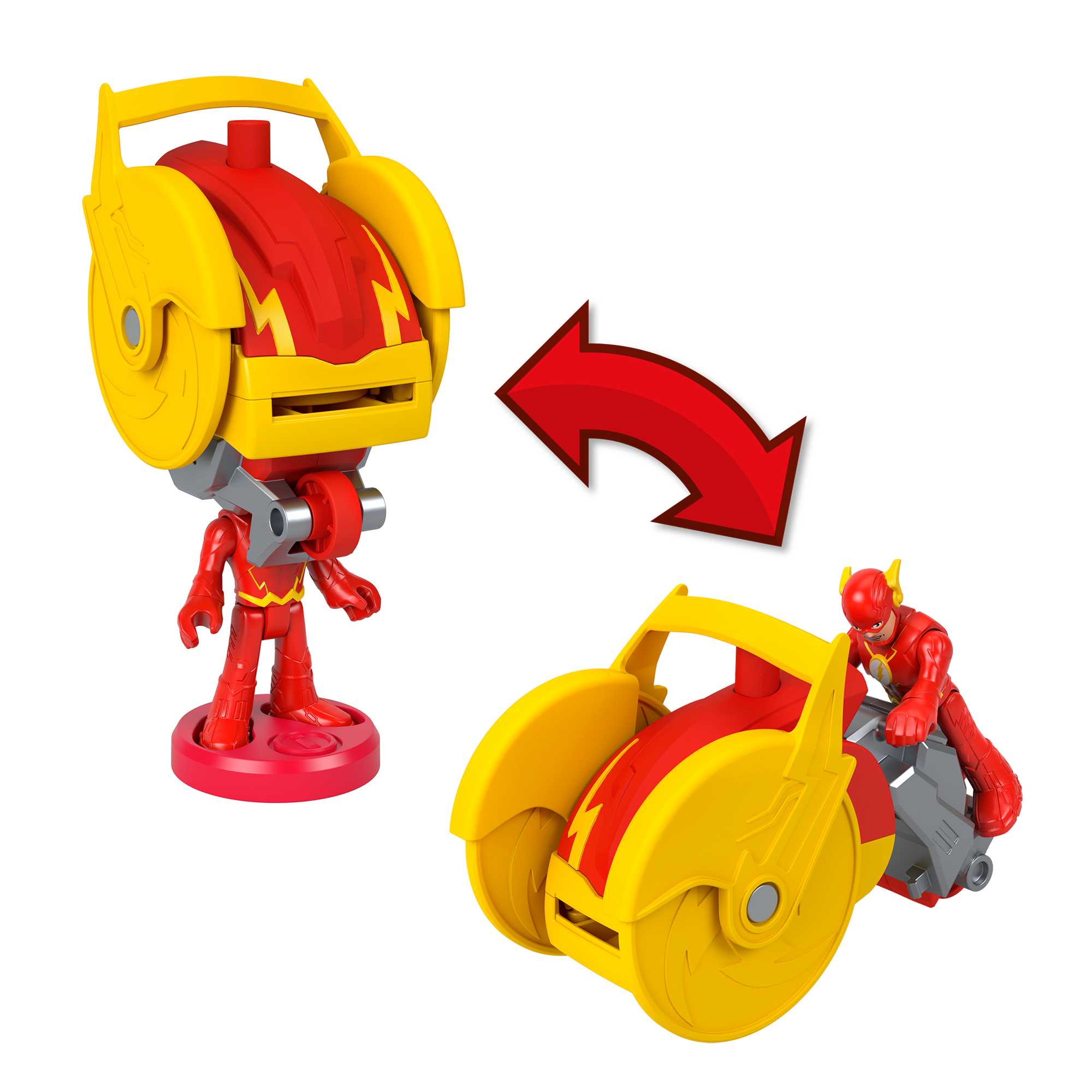 Imaginext DC Super Friends Figura de Ação Head Shifters The Flash & Speed Force Cycle