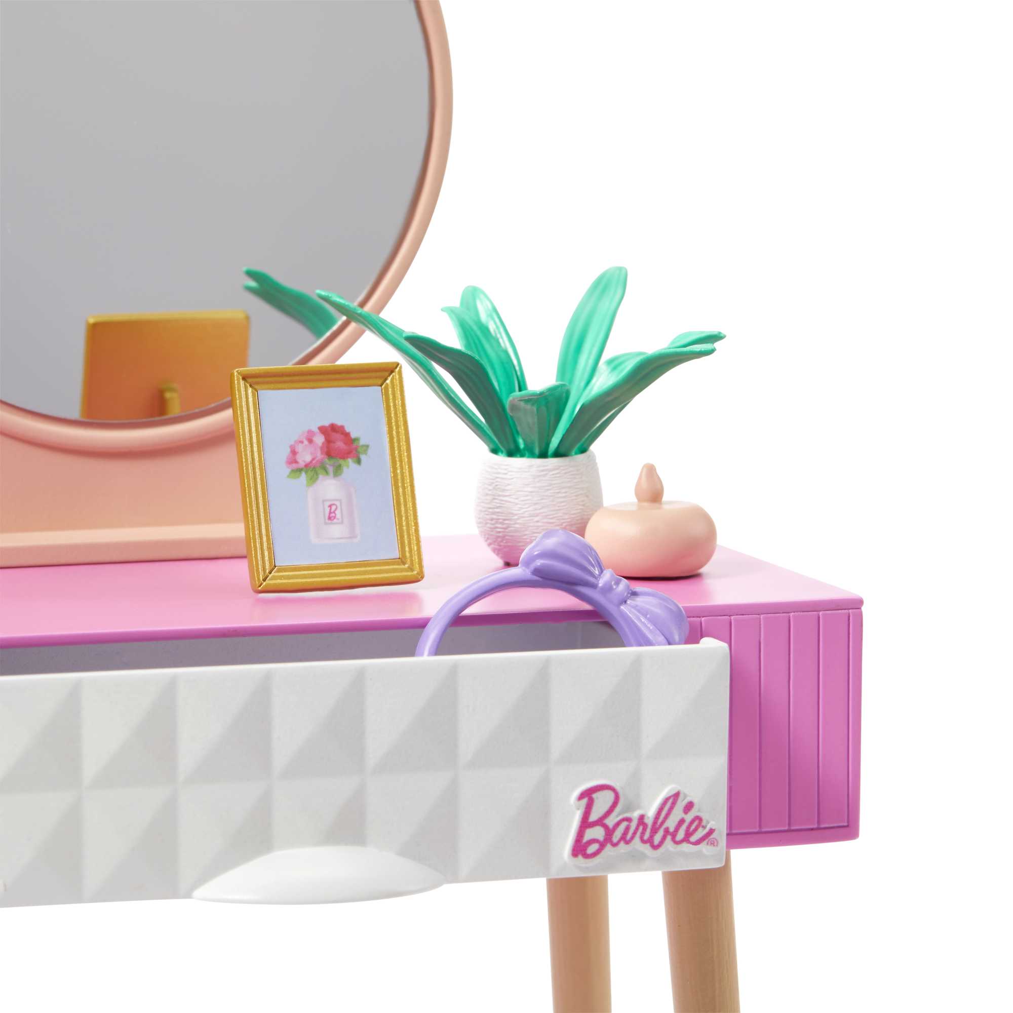 Barbie Furniture And Accessory Pack, Kids Toys, Vanity theme