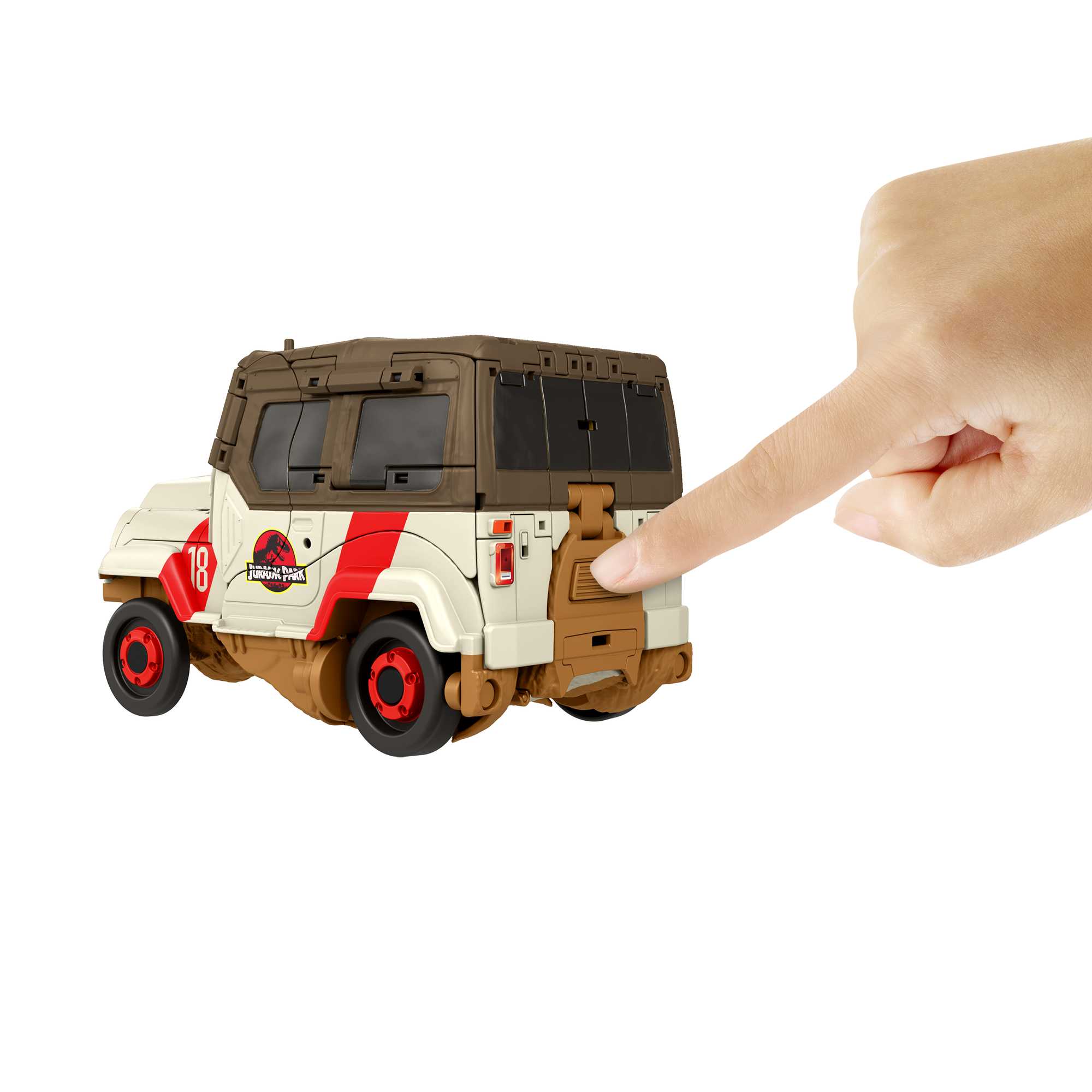 Jurassic World-Course-Poursuite Rugissante-Tyrannosaure et Camion