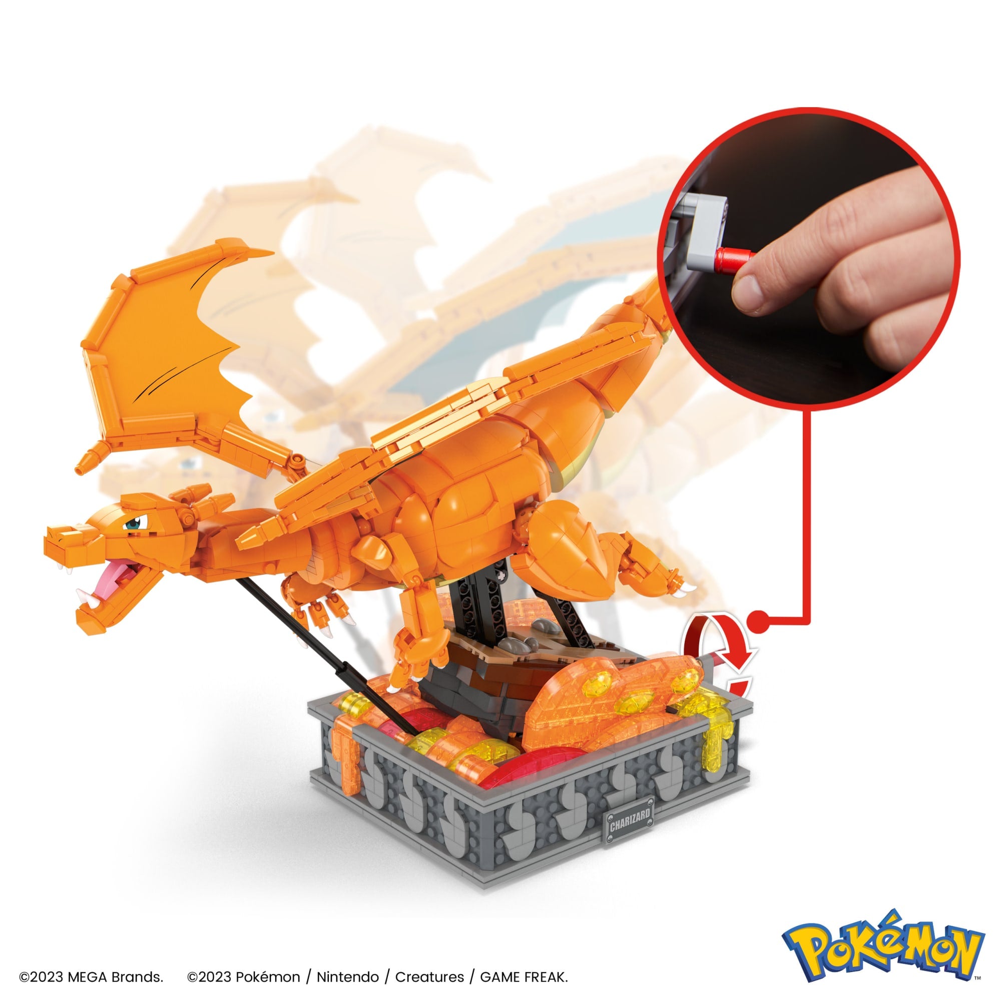 MEGA Pokémon Charizard Building Kit With Motion (1663 Pieces) For Collectors