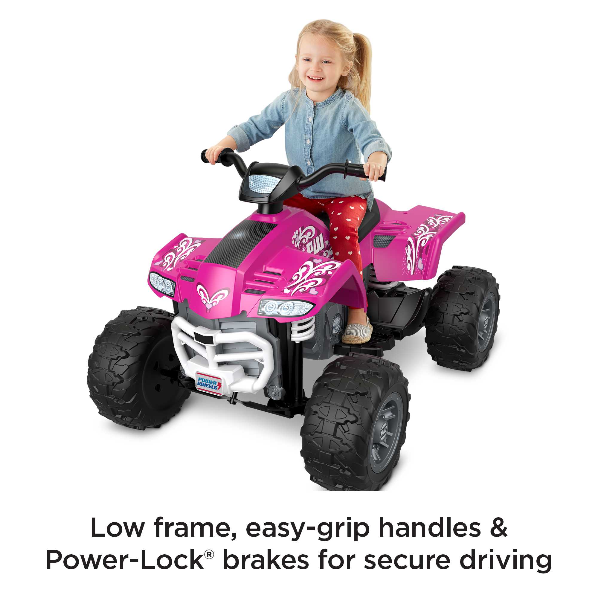 Power Wheels Racing ATV Pink 12-V Battery Ride-On Vehicle