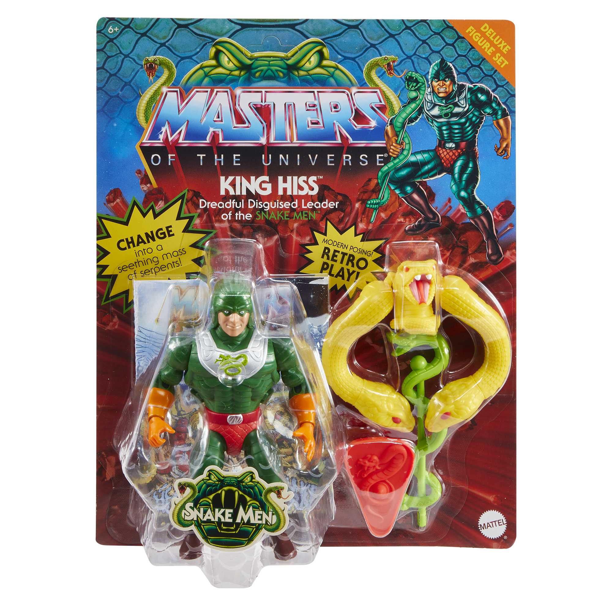 Masters of the Universe Origins Figura de Ação Deluxe King Hiss 5.5" com acessórios