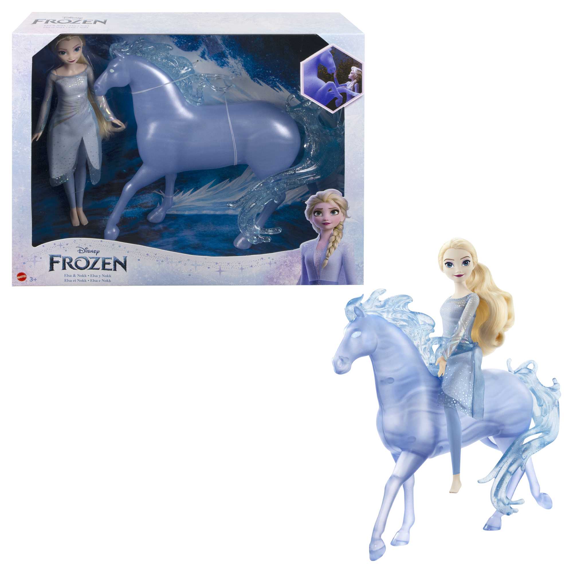 Disney-La Reine des Neiges 2-Elsa et Nokk-Coffret poupée et cheval | Mattel